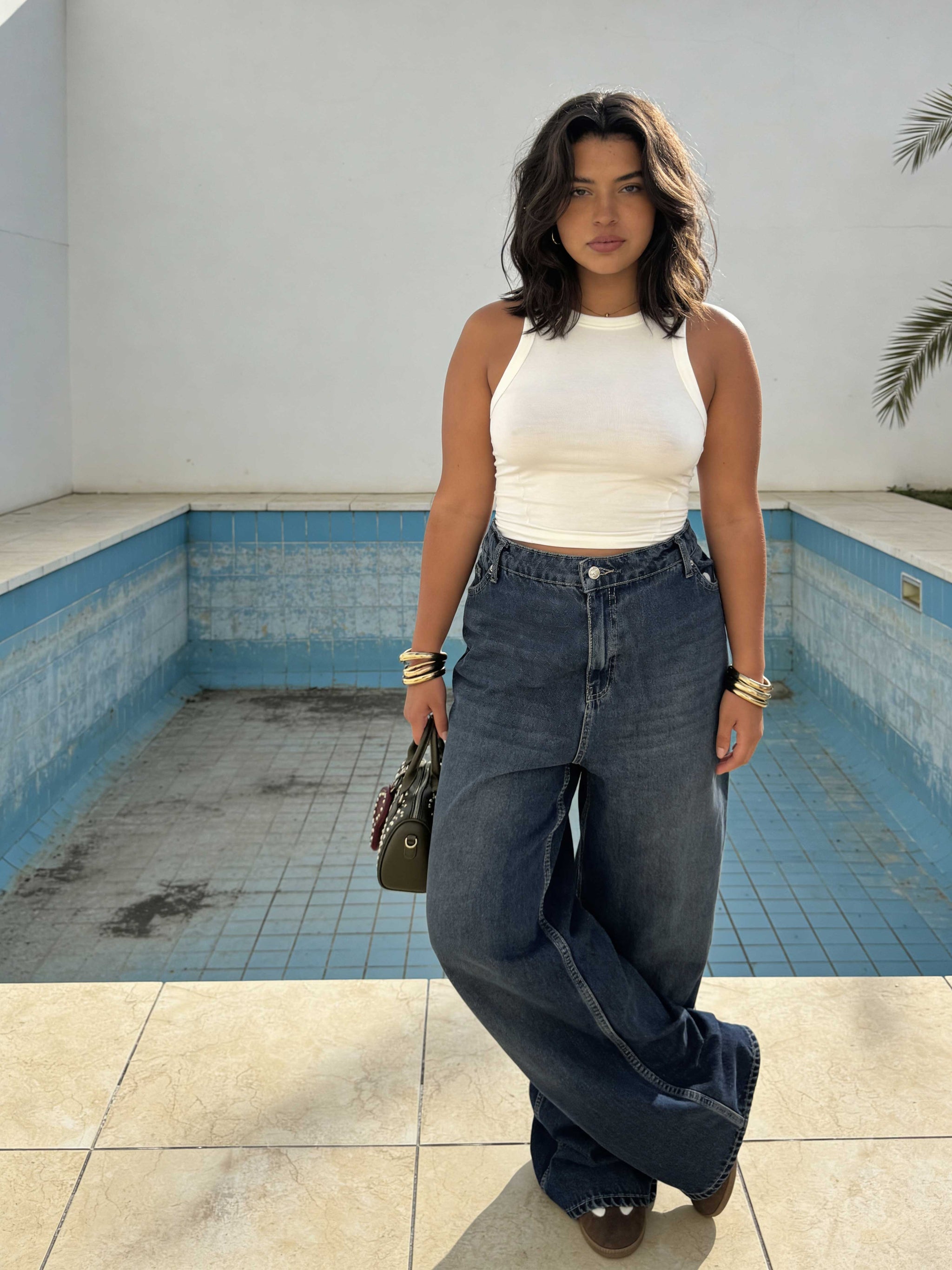 Curvy Fit – Baggy High-Waist Vintage Blue Jeans Baggy CIZARO - Cizaro Jeans