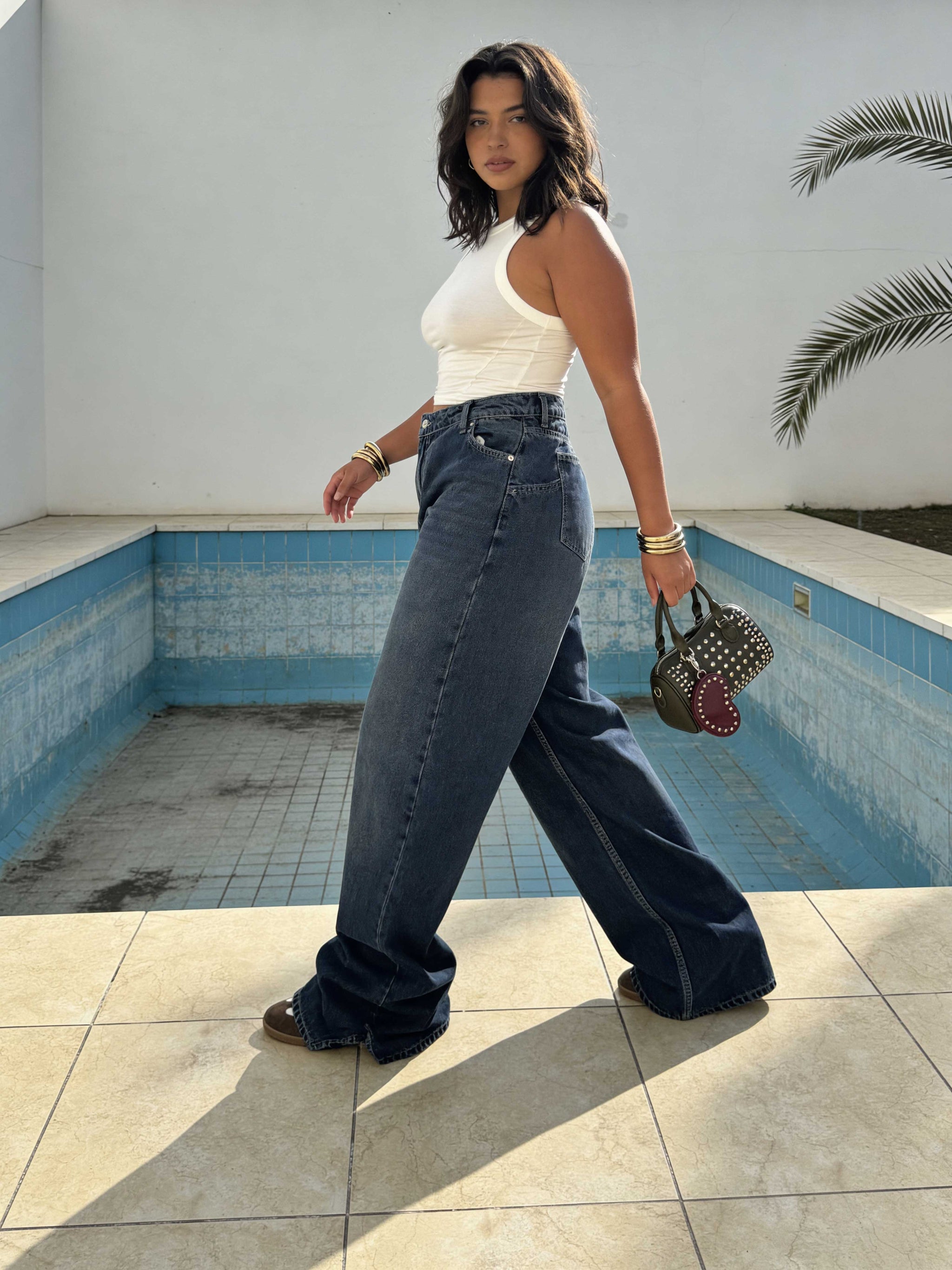 Curvy Fit – Baggy High-Waist Vintage Blue Jeans Baggy CIZARO - Cizaro Jeans