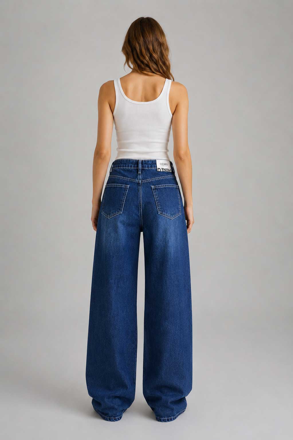 Baggy High Waist Ocean Blue Jeans