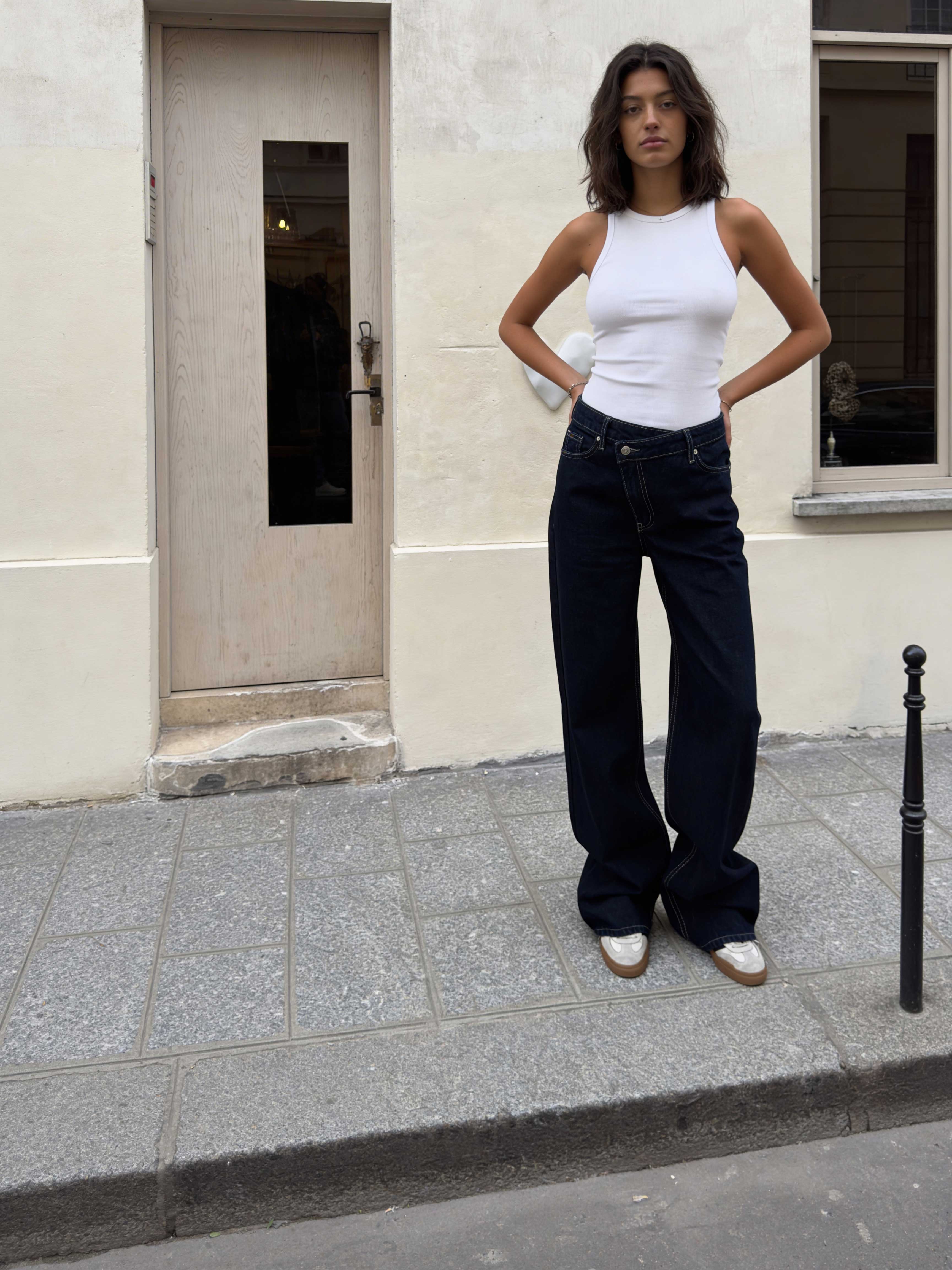 Crossover Baggy – Mid-Rise Raw Denim Jeans Baggy CIZARO - Cizaro Jeans