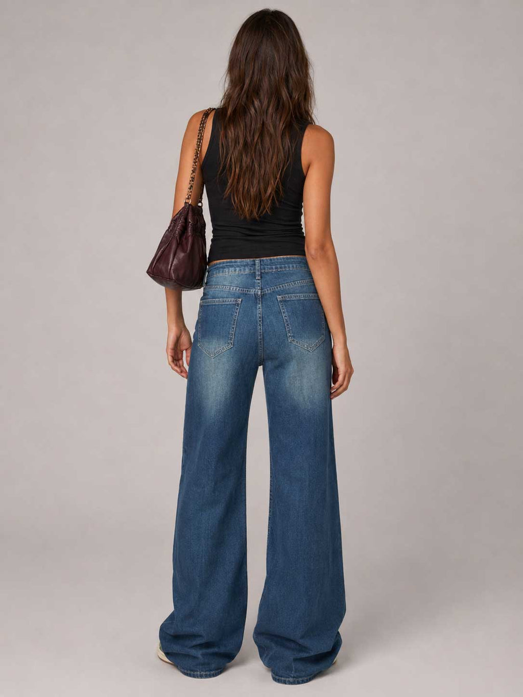Baggy High Waist – Mid Vintage Green Jeans Baggy CIZARO - Cizaro Jeans