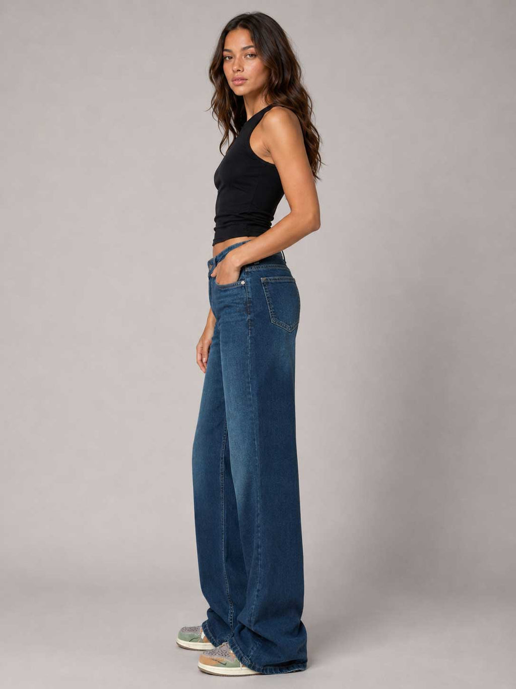 Baggy High Waist – Vintage Green Jeans