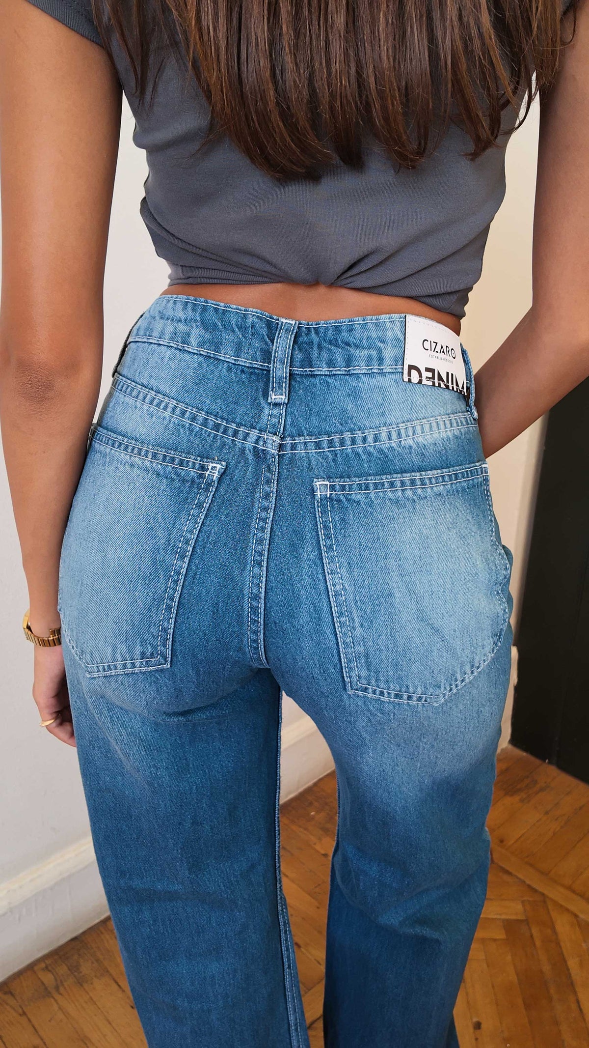 Baggy High-Waist Light Vintage Blue Jeans Baggy CIZARO - Cizaro Jeans