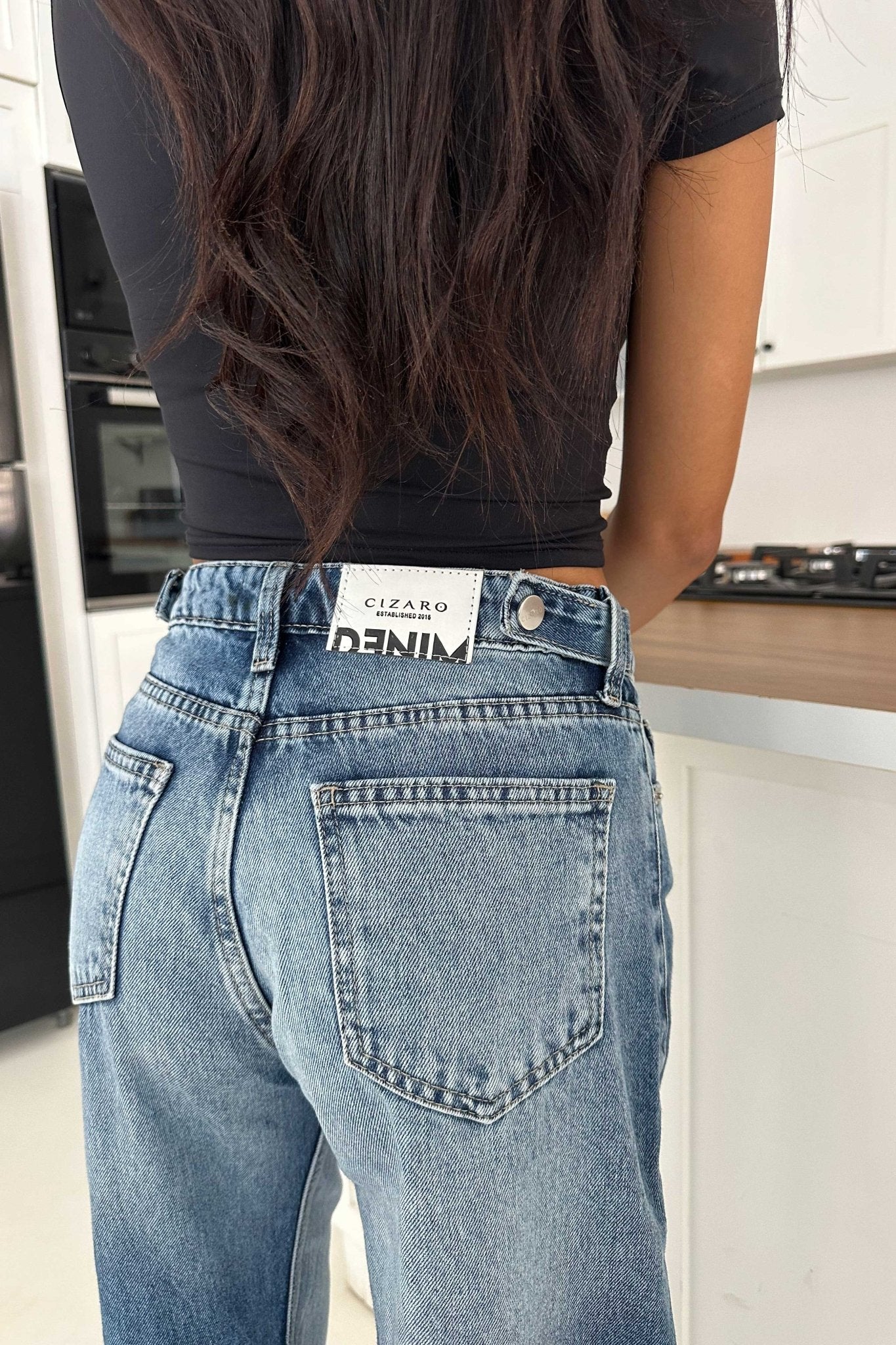 Baggy – Mid Rise Faded Blue Jeans Baggy CIZARO - Cizaro Jeans