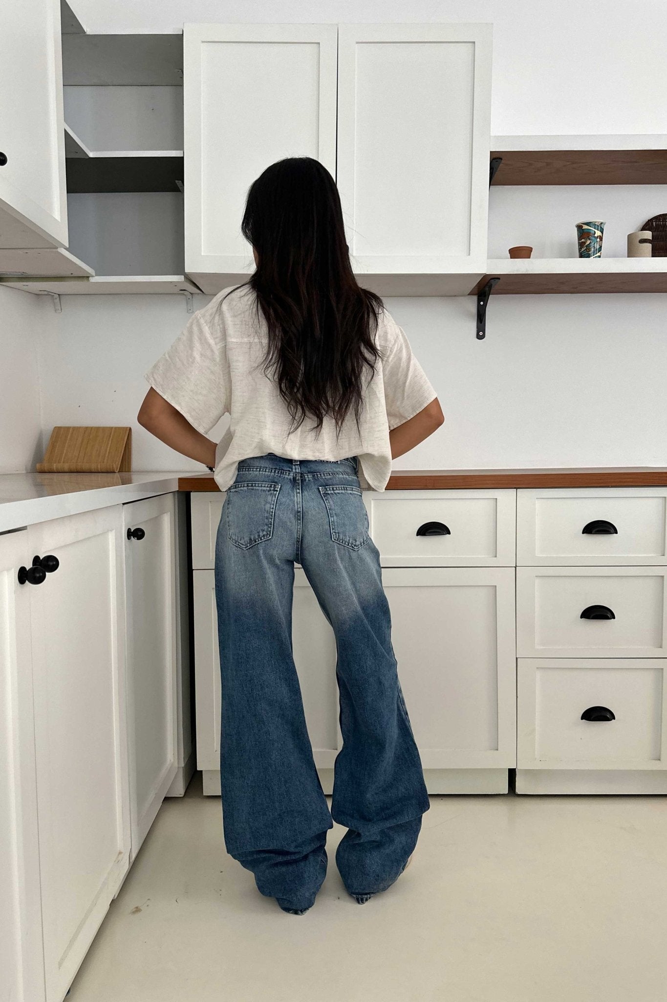 Baggy – Mid Rise Faded Blue Jeans Baggy CIZARO - Cizaro Jeans