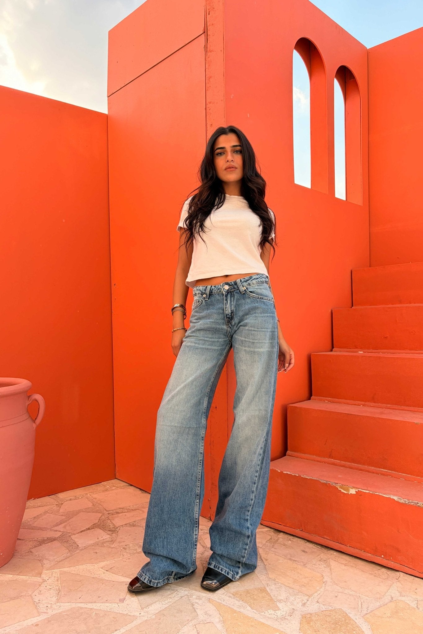 Baggy – Low Waist Mid Vintage Blue Jeans Baggy CIZARO - Cizaro Jeans