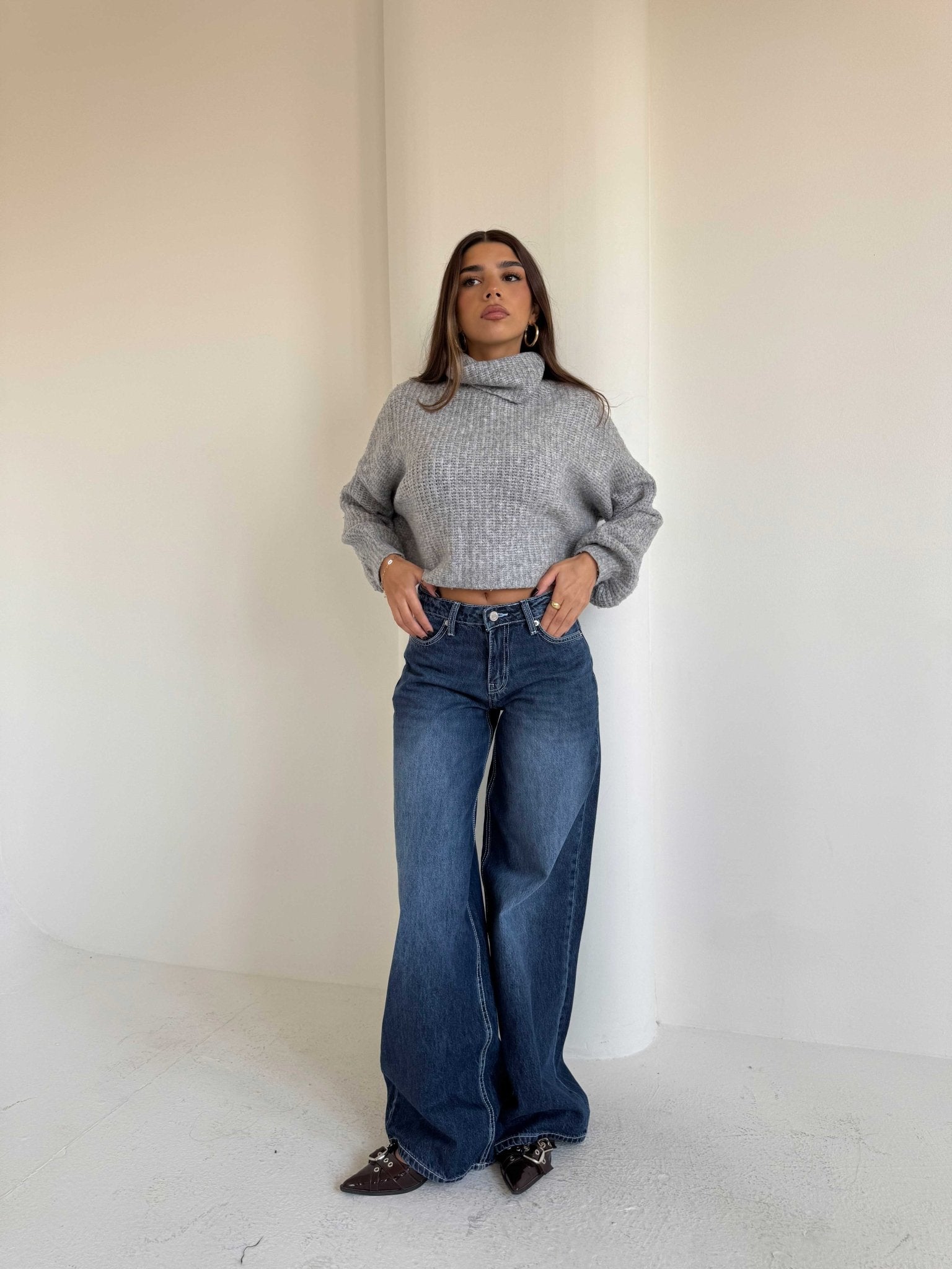 Baggy – Low Waist Ocean Blue Jeans Baggy CIZARO - Cizaro Jeans