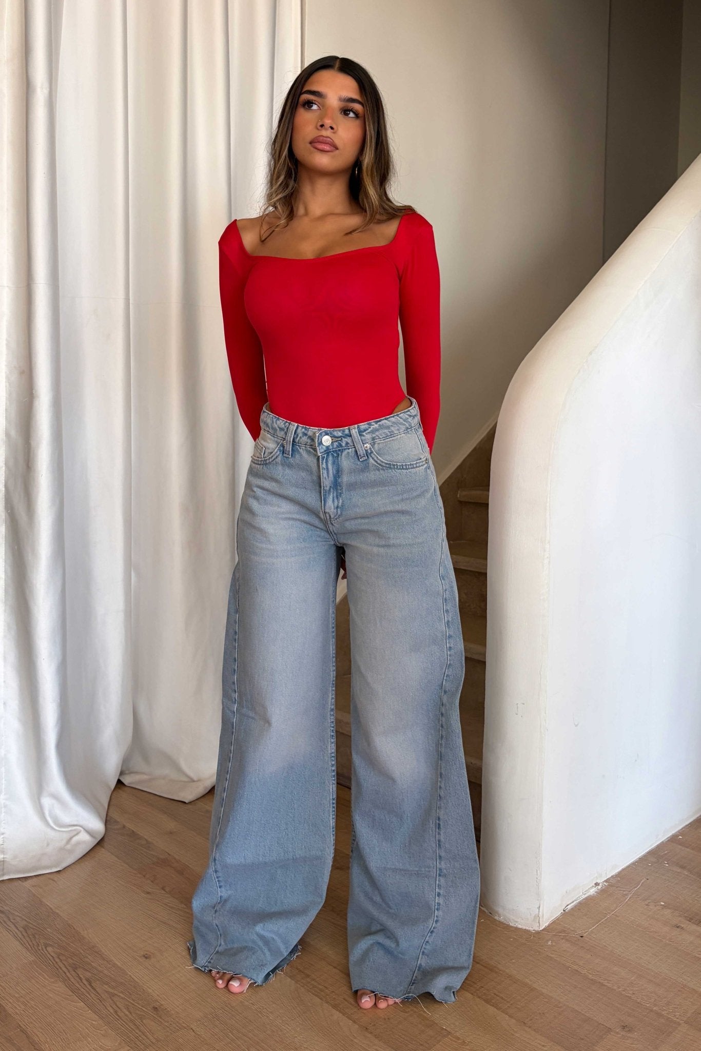 Super Baggy – Mid Rise Light Vintage Blue Jeans Baggy CIZARO - Cizaro Jeans