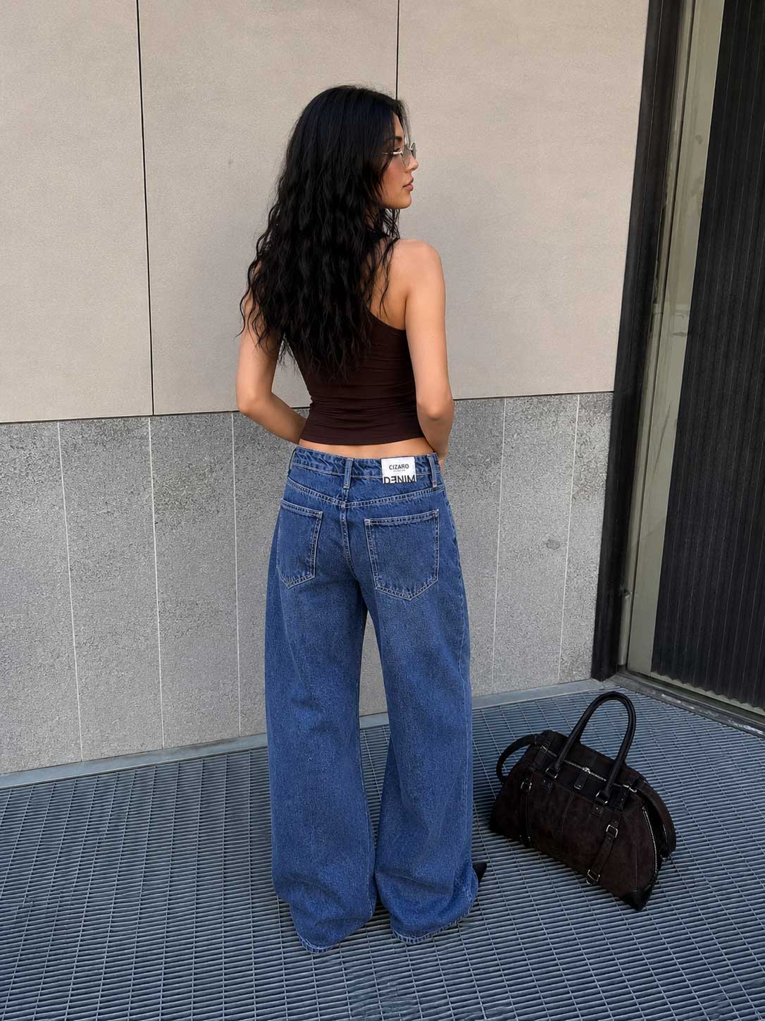 Baggy – Low-Waist Deep Ocean Blue Jeans Baggy CIZARO - Cizaro Jeans