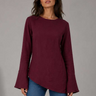 Back-Tie Flare Sleeve Blouse | Burgundy