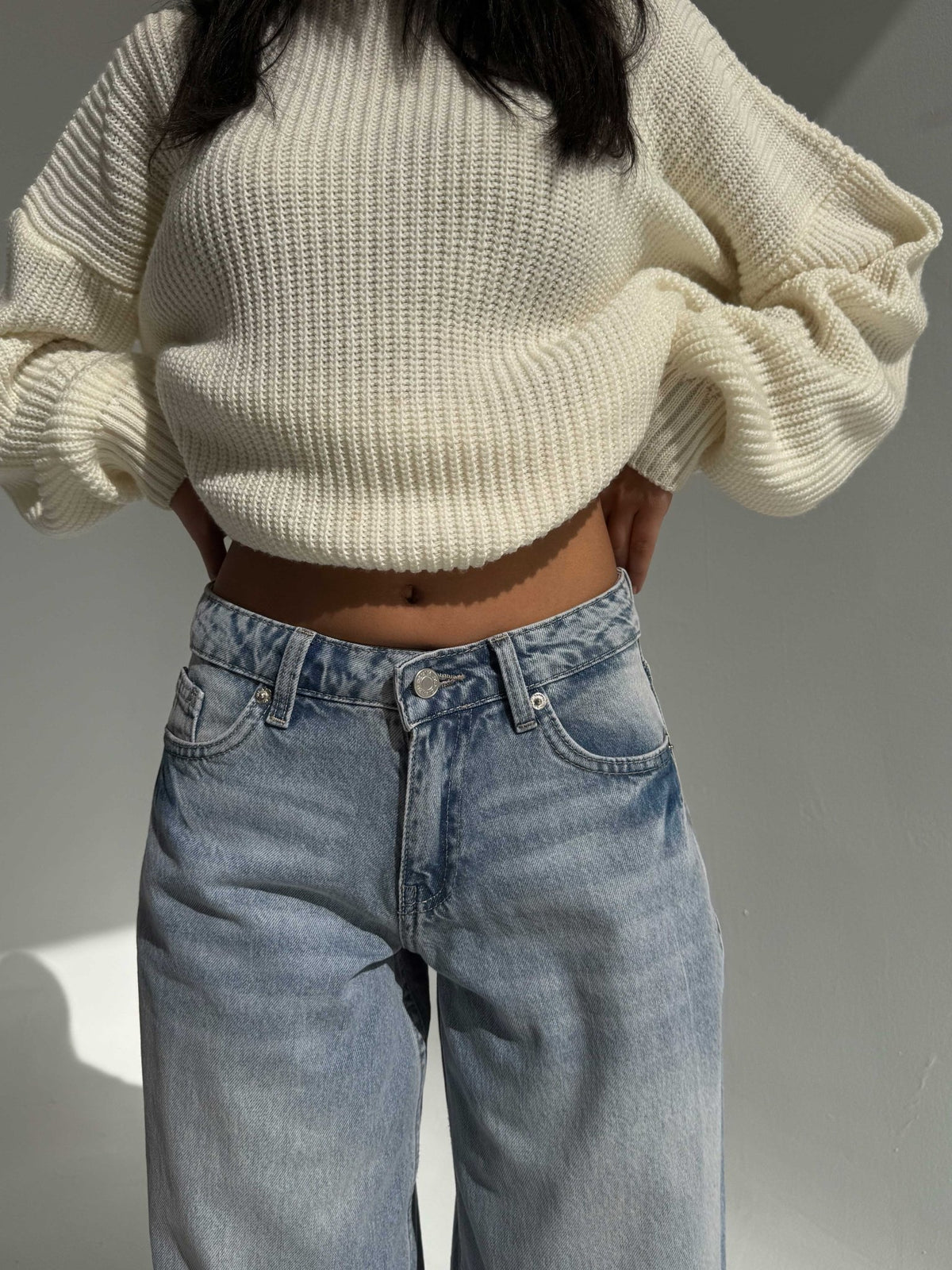 Super Baggy – Low Waist in Light Vintage Blue Baggy CIZARO - Cizaro Jeans