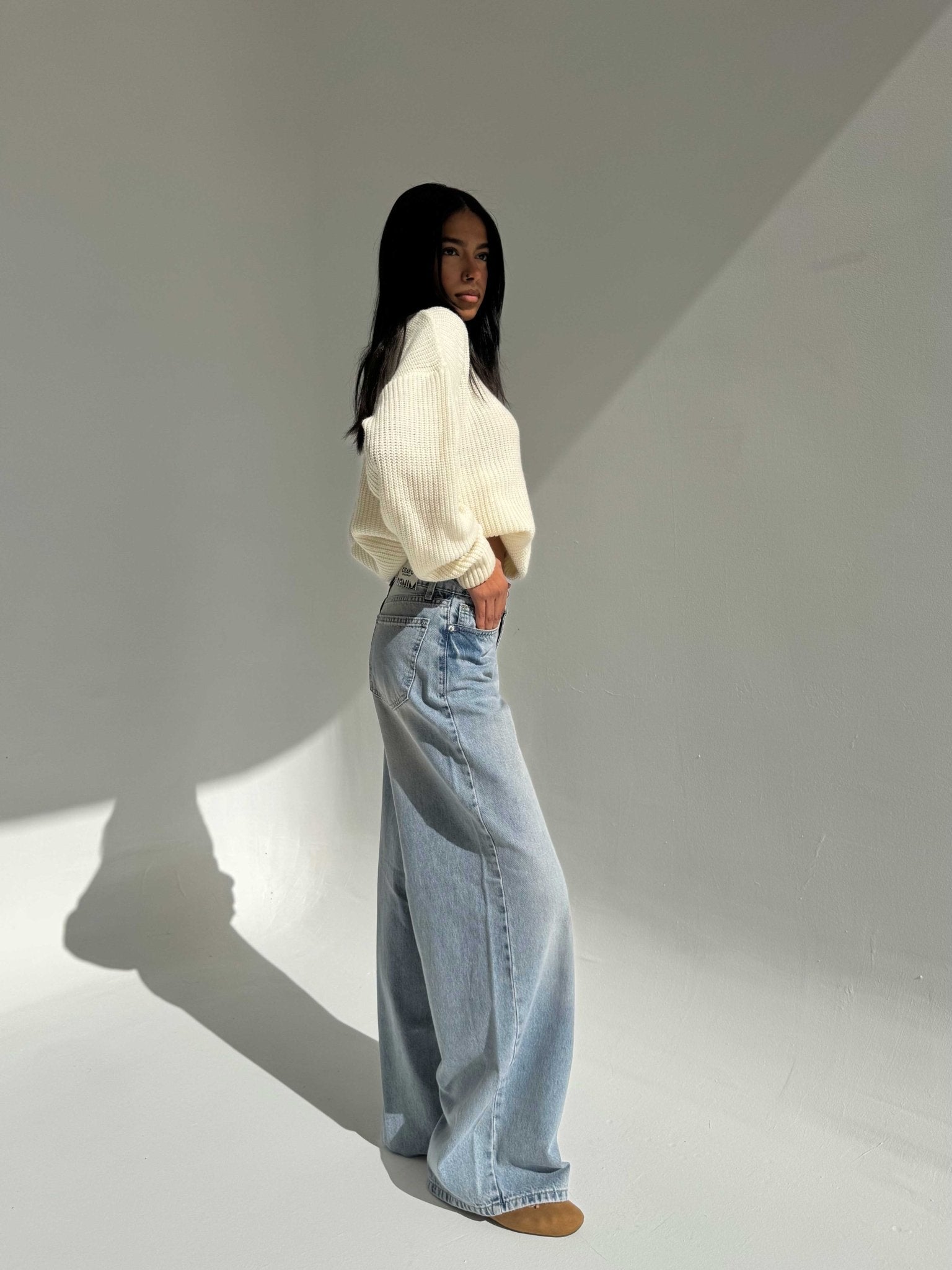 Super Baggy – Low Waist in Light Vintage Blue Baggy CIZARO - Cizaro Jeans