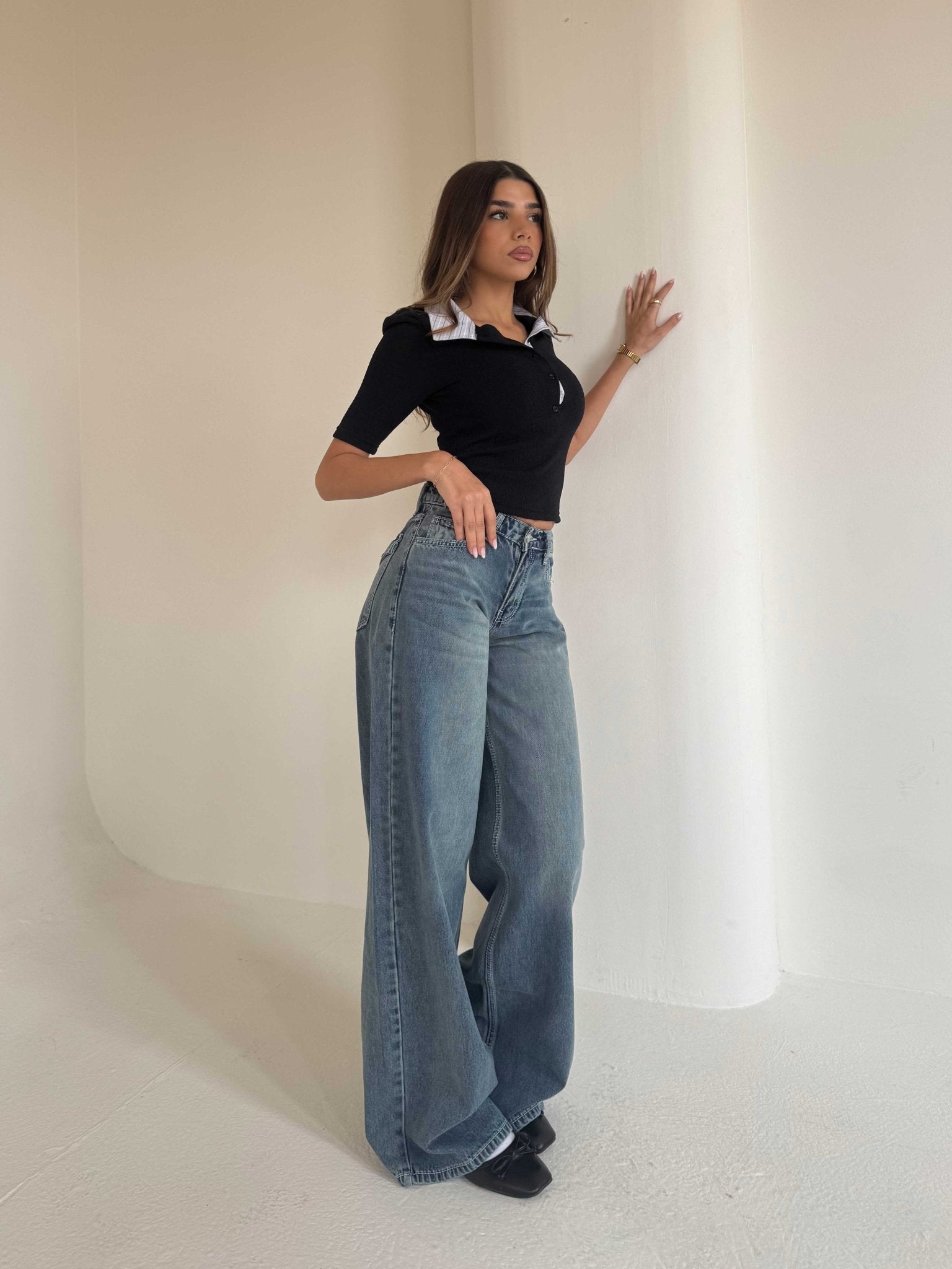 Baggy – Low-Waist Vintage Blue Jeans baggy CIZARO - Cizaro Jeans