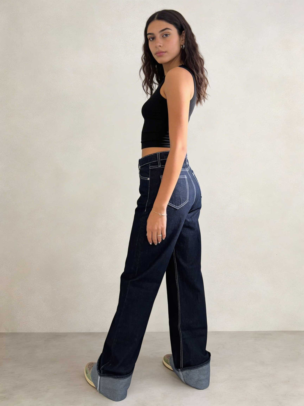 Baggy – High-Waist Real Raw Denim Jeans Baggy CIZARO - Cizaro Jeans