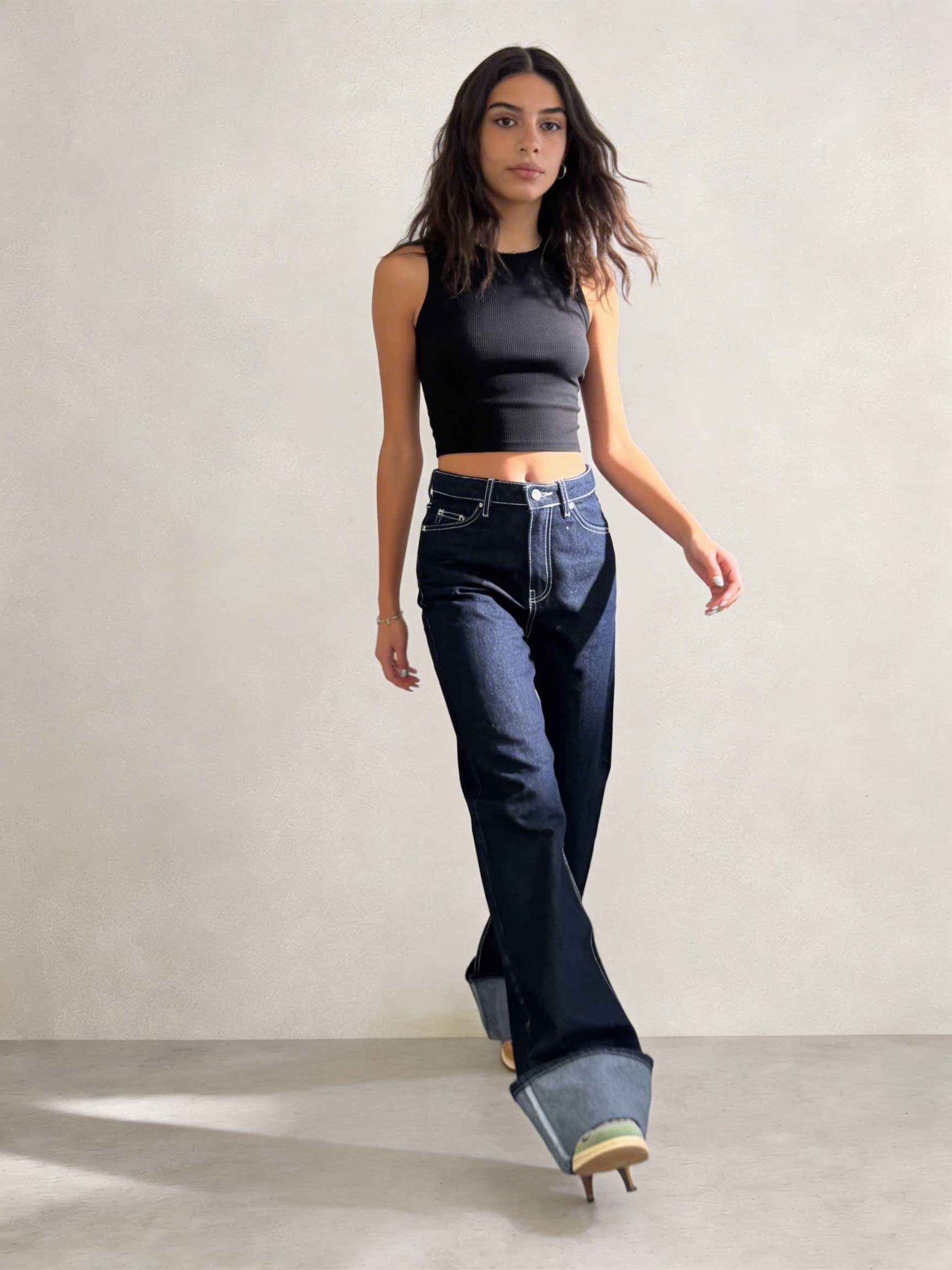 Baggy – High-Waist Real Raw Denim Jeans Baggy CIZARO - Cizaro Jeans