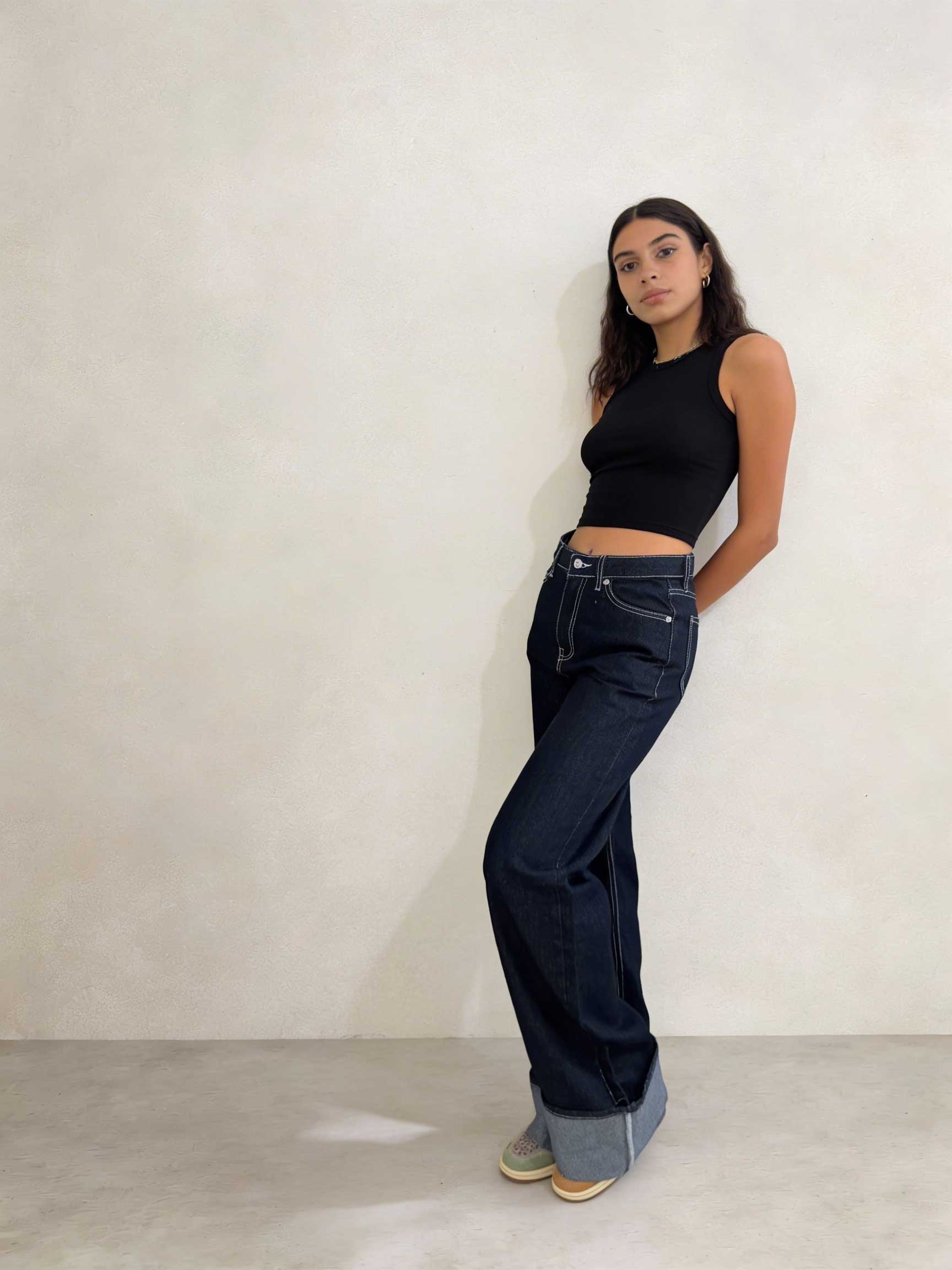 Baggy – High-Waist Real Raw Denim Jeans Baggy CIZARO - Cizaro Jeans