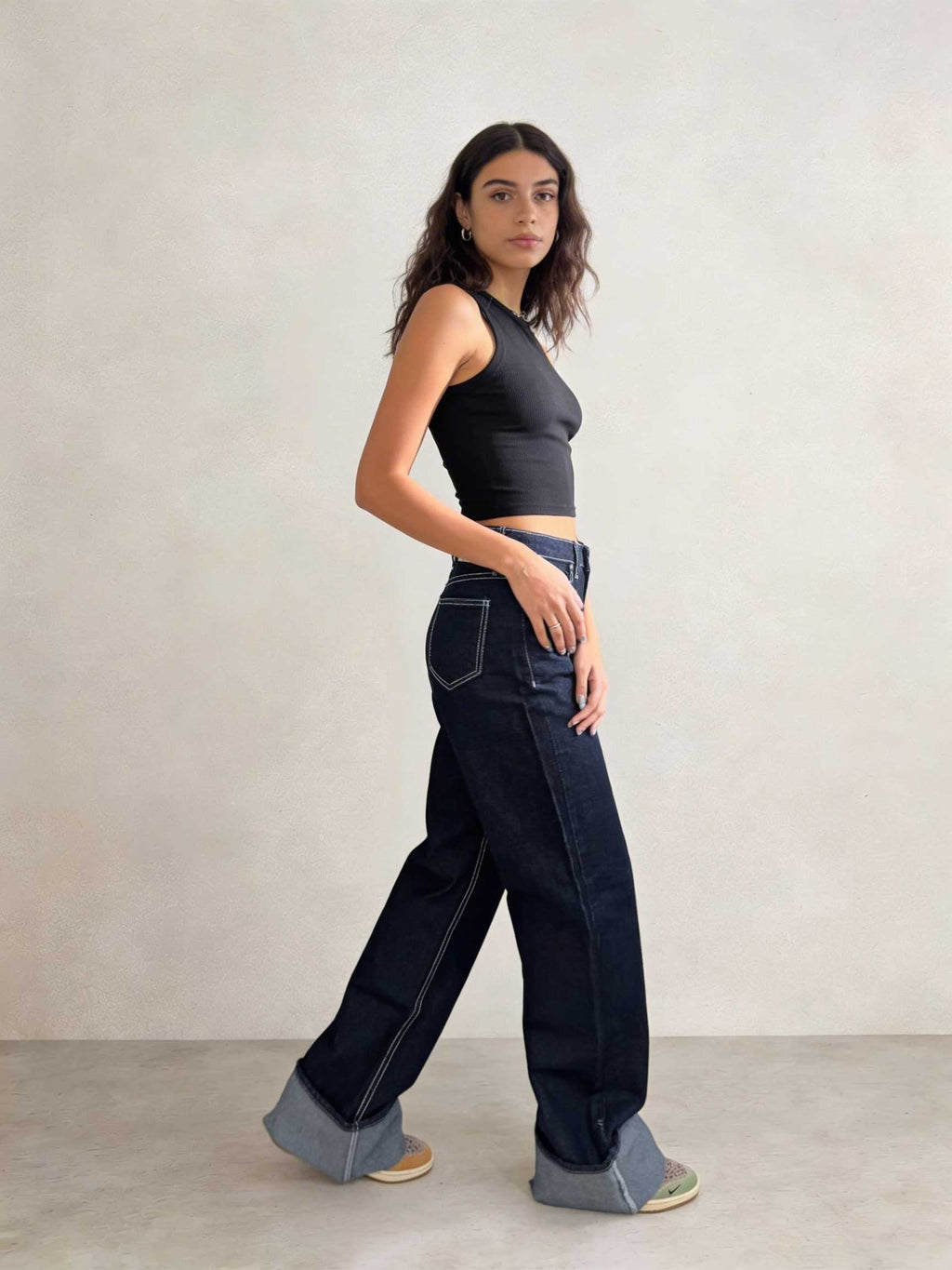 Baggy – High-Waist Real Raw Denim Jeans Baggy CIZARO - Cizaro Jeans