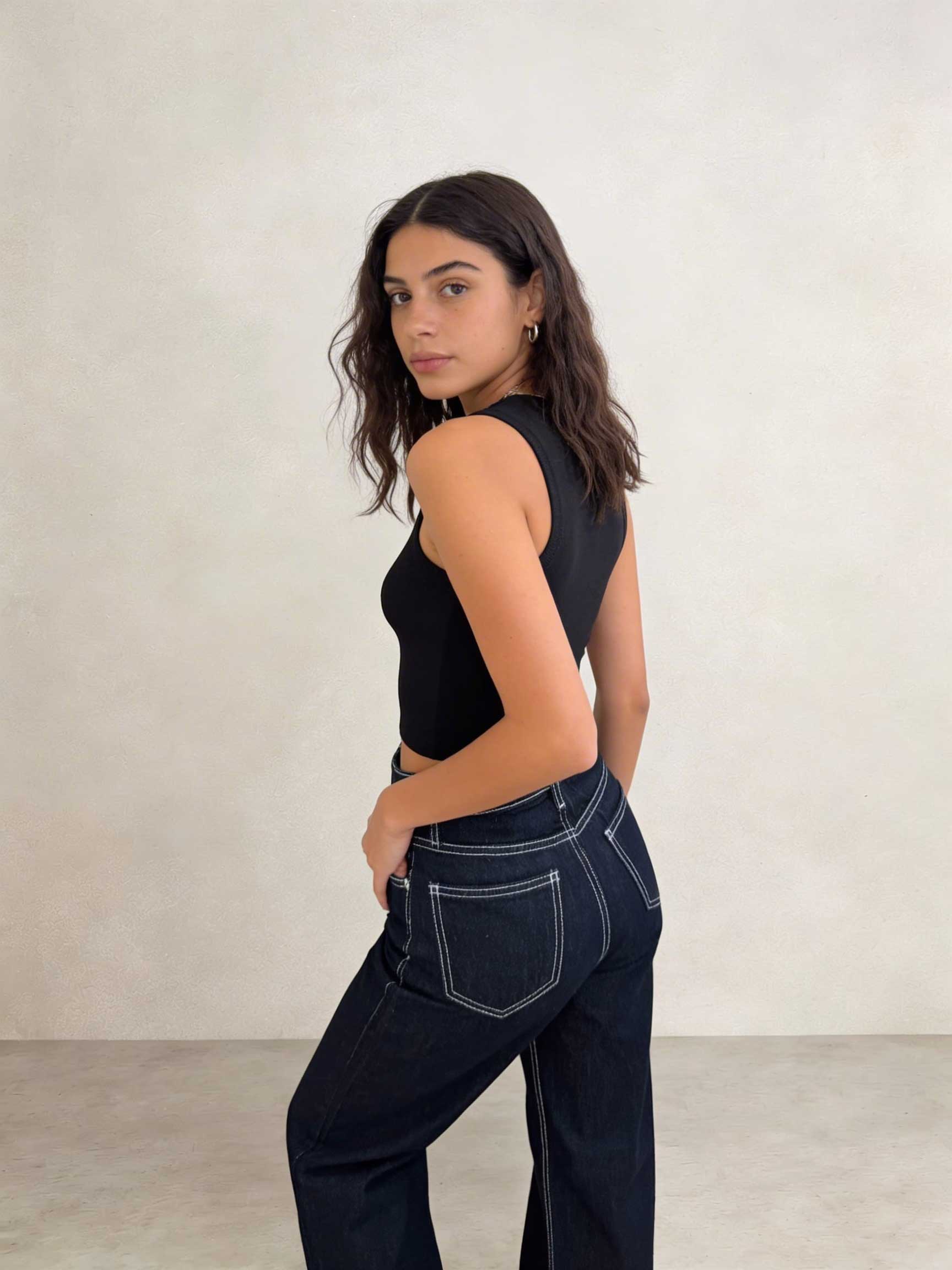 Baggy – High-Waist Real Raw Denim Jeans Baggy CIZARO - Cizaro Jeans