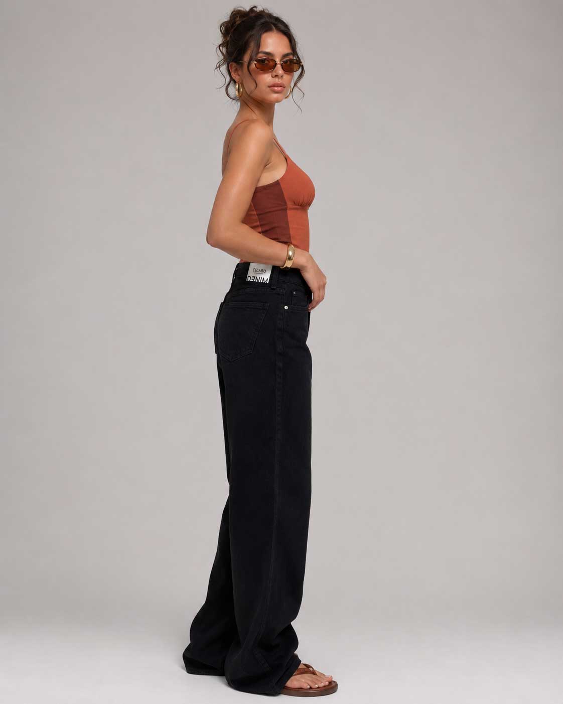 Baggy High Waist – Black Jeans Baggy CIZARO - Cizaro Jeans