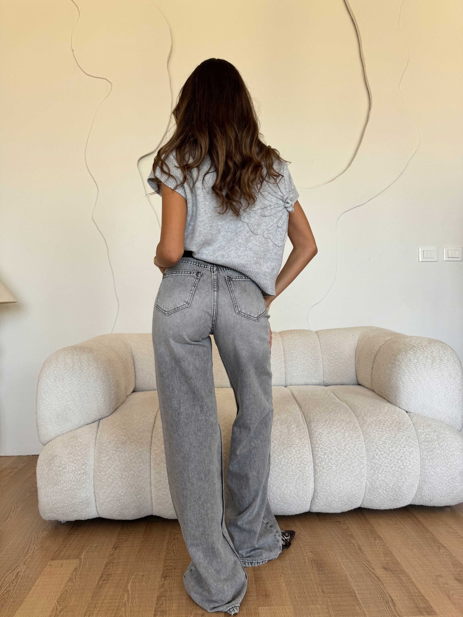 Baggy – Low Waist Light Grey Jeans Baggy CIZARO - Cizaro Jeans