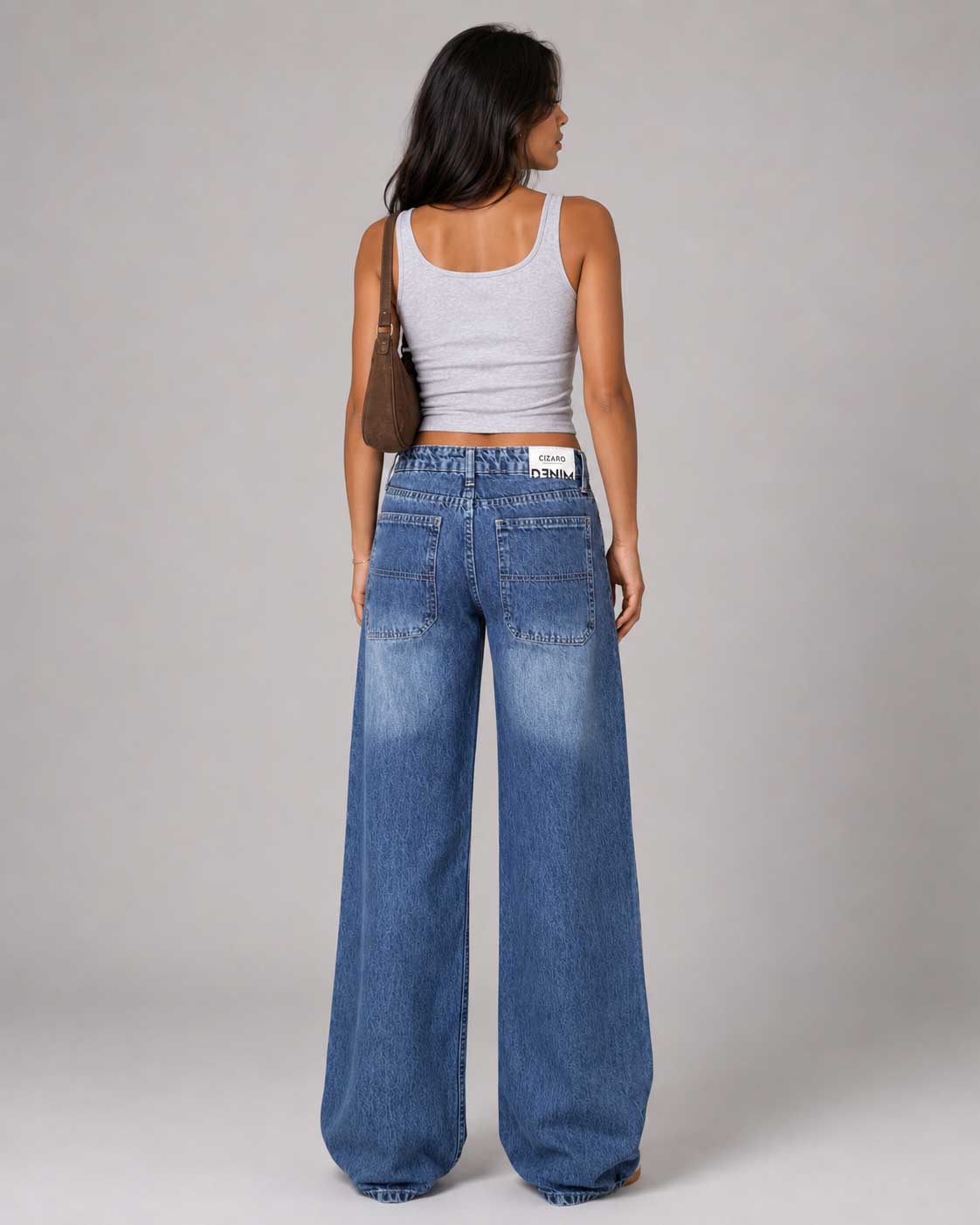 Baggy Low-Waist Mid Vintage Blue Jeans Baggy CIZARO - Cizaro Jeans