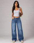 Baggy Low-Waist Mid Vintage Blue Jeans Baggy CIZARO - Cizaro Jeans