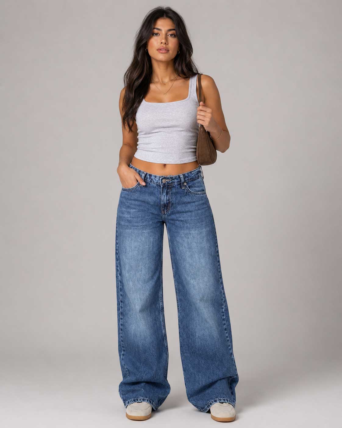 Baggy Low-Waist Mid Vintage Blue Jeans Baggy CIZARO - Cizaro Jeans