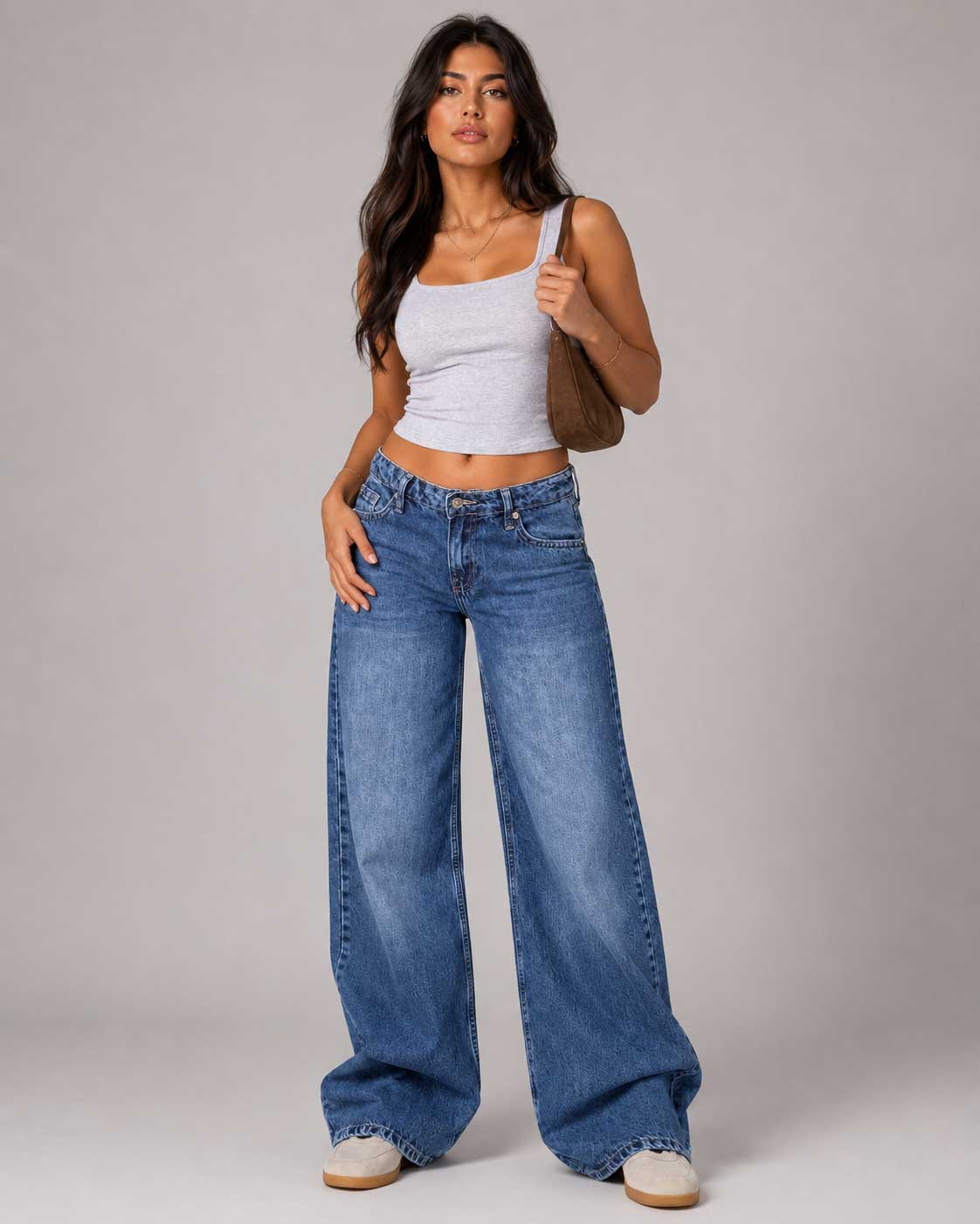 Baggy Low-Waist Mid Vintage Blue Jeans Baggy CIZARO - Cizaro Jeans