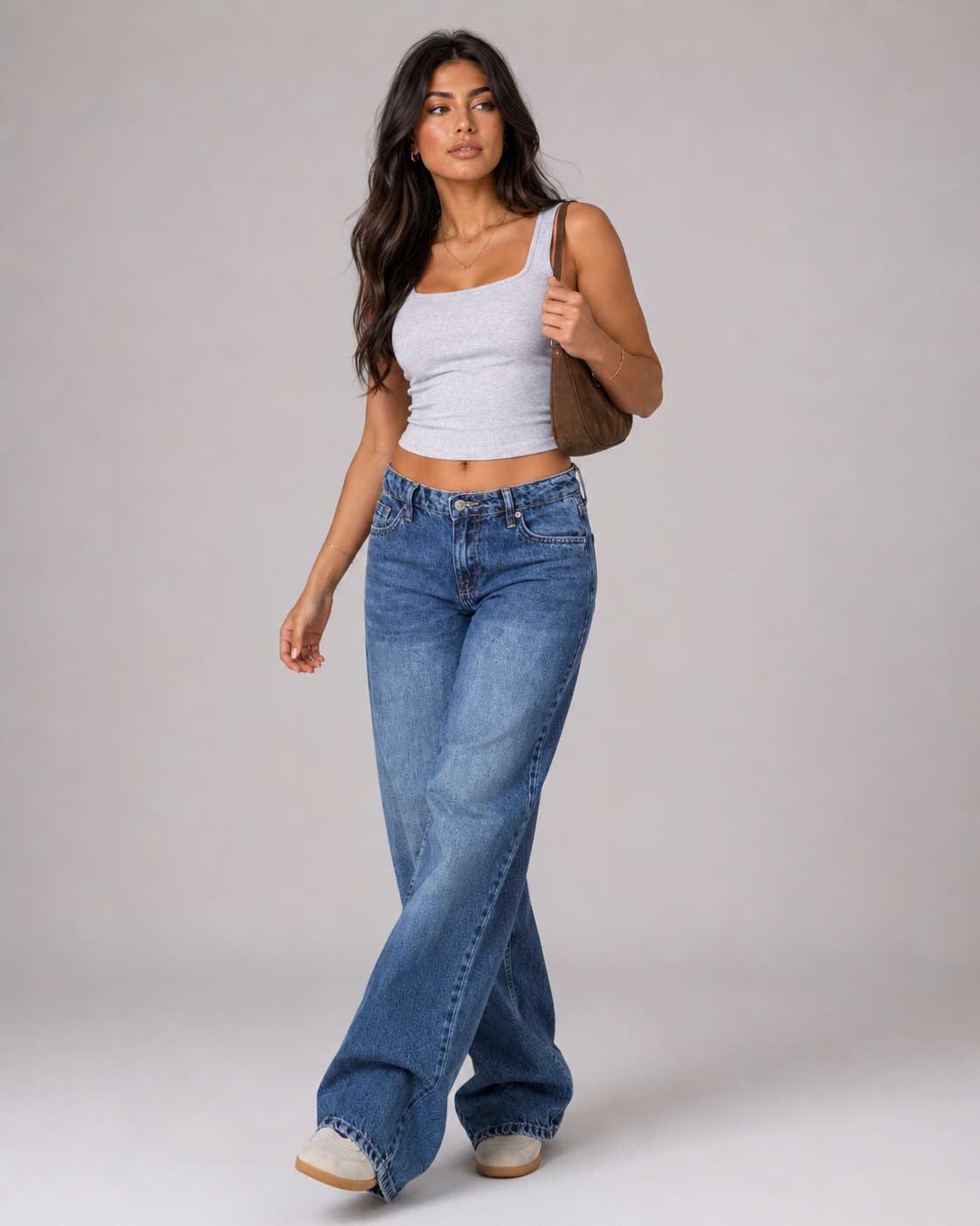 Baggy Low-Waist Mid Vintage Blue Jeans Baggy CIZARO - Cizaro Jeans