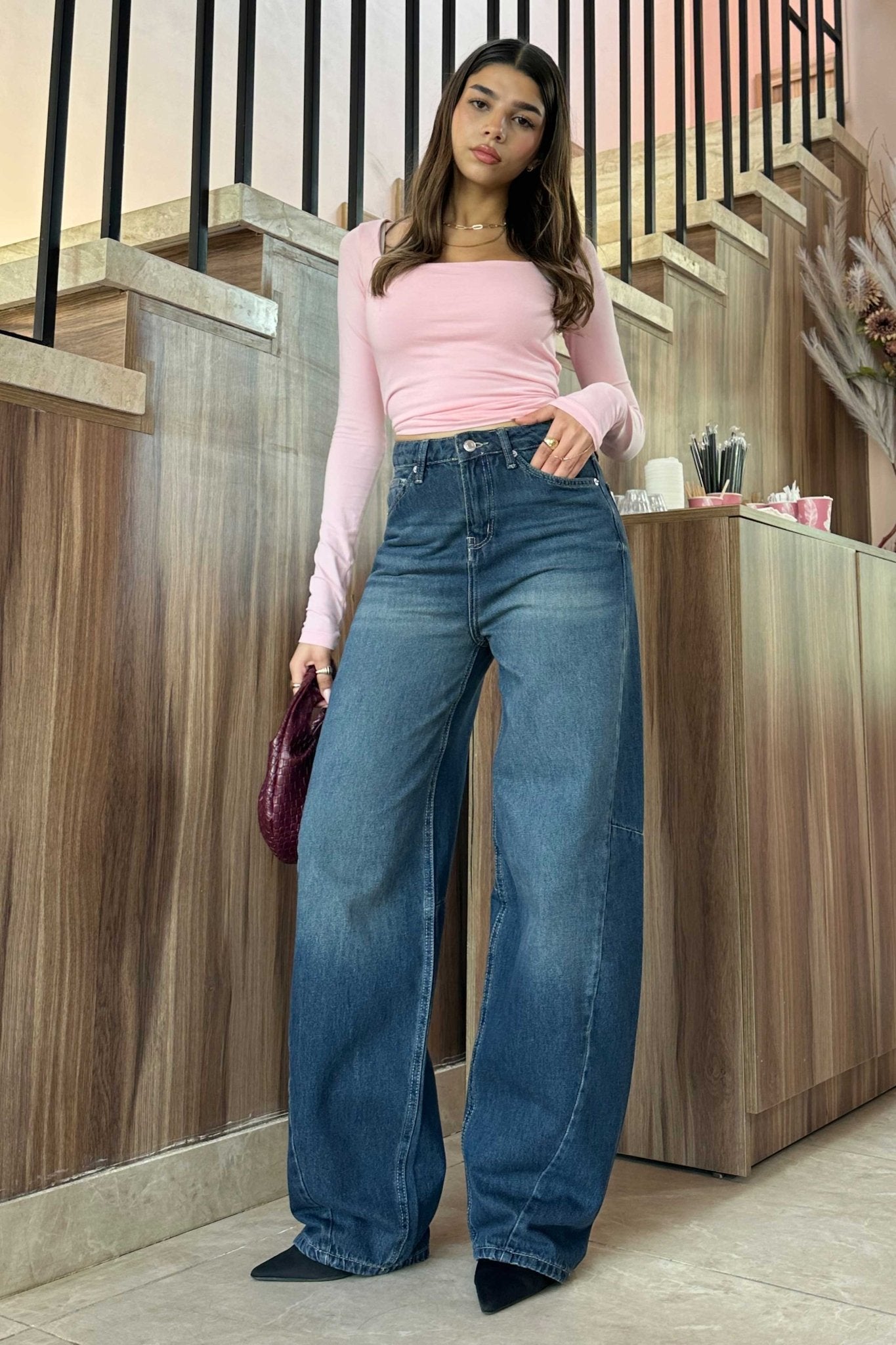 Balloon - Deep Vintage Blue Jeans. Baggy CIZARO - Cizaro Jeans