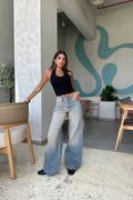 Baggy – Mid Rise Light Vintage Blue Jeans Baggy CIZARO - Cizaro Jeans