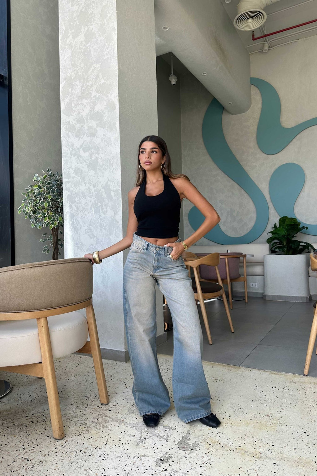 Baggy – Mid Rise Light Vintage Blue Jeans Baggy CIZARO - Cizaro Jeans