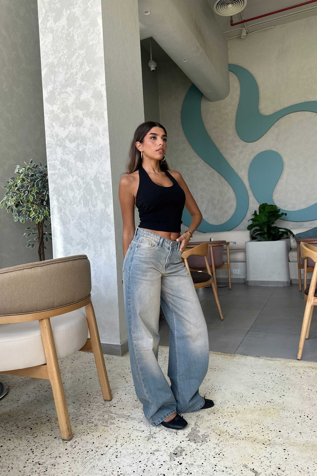 Baggy – Mid Rise Light Vintage Blue Jeans Baggy CIZARO - Cizaro Jeans