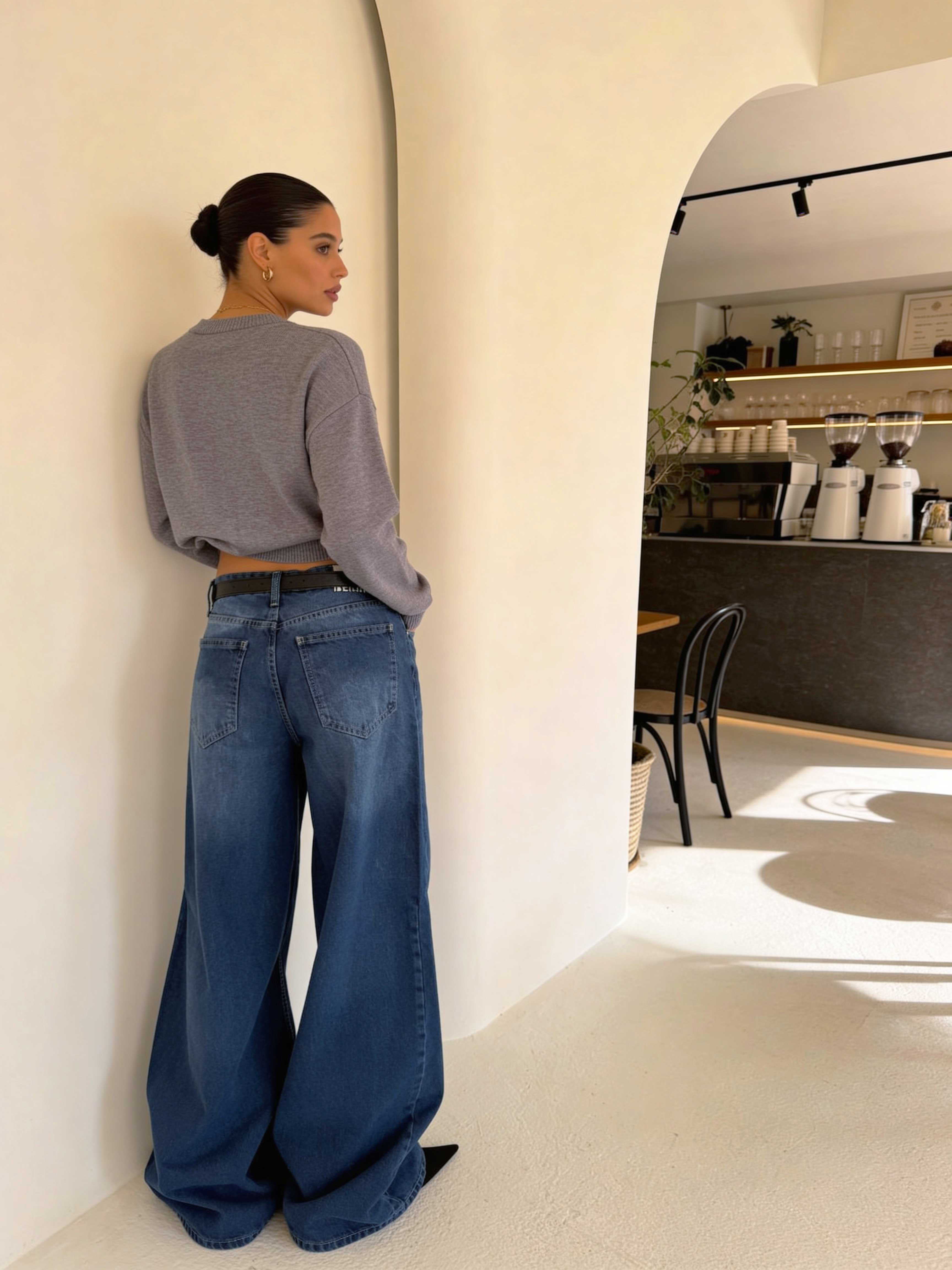 Loose Baggy – High-Waist Ocean Blue Jeans Baggy CIZARO - Cizaro Jeans