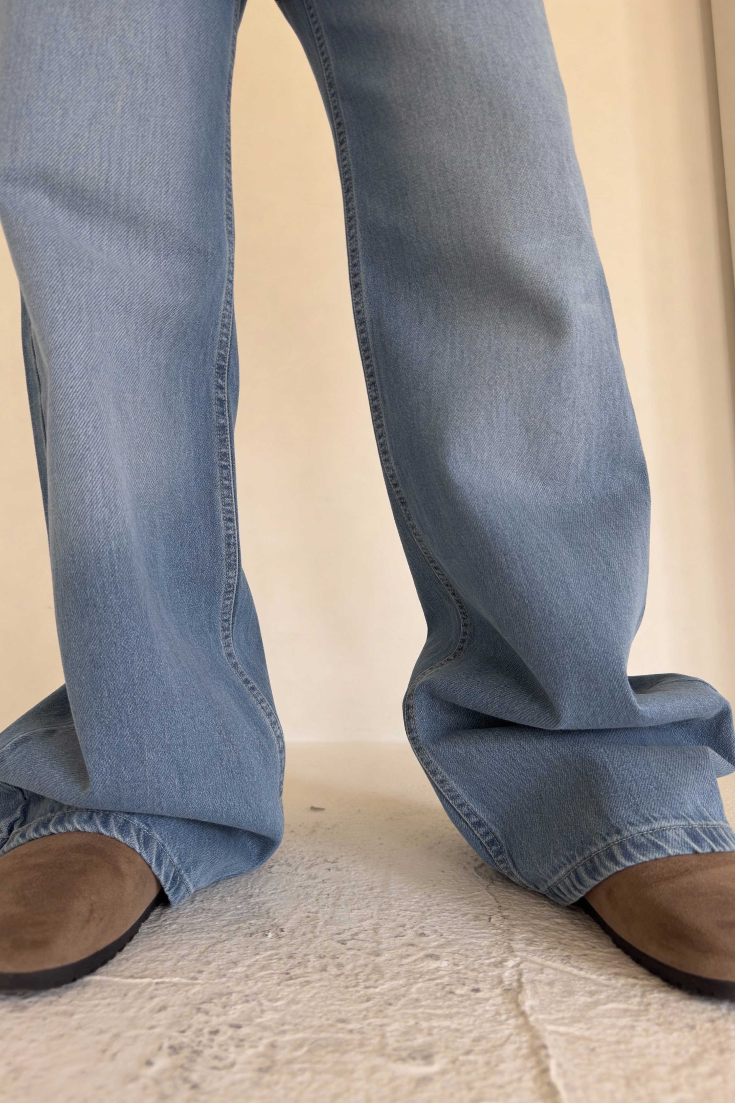 Baggy – High-Waist Light Acid Blue Jeans Baggy CIZARO - Cizaro Jeans