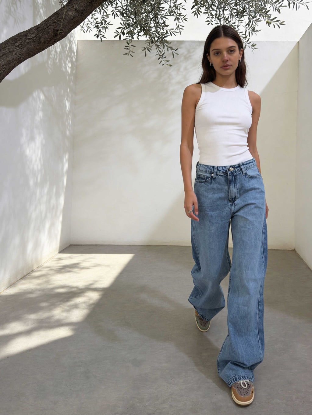 Baggy - High-Waist Marine Wash Blue Jeans Baggy CIZARO - Cizaro Jeans