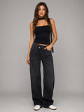 Crossover Baggy – Mid Rise Washed Black Jeans