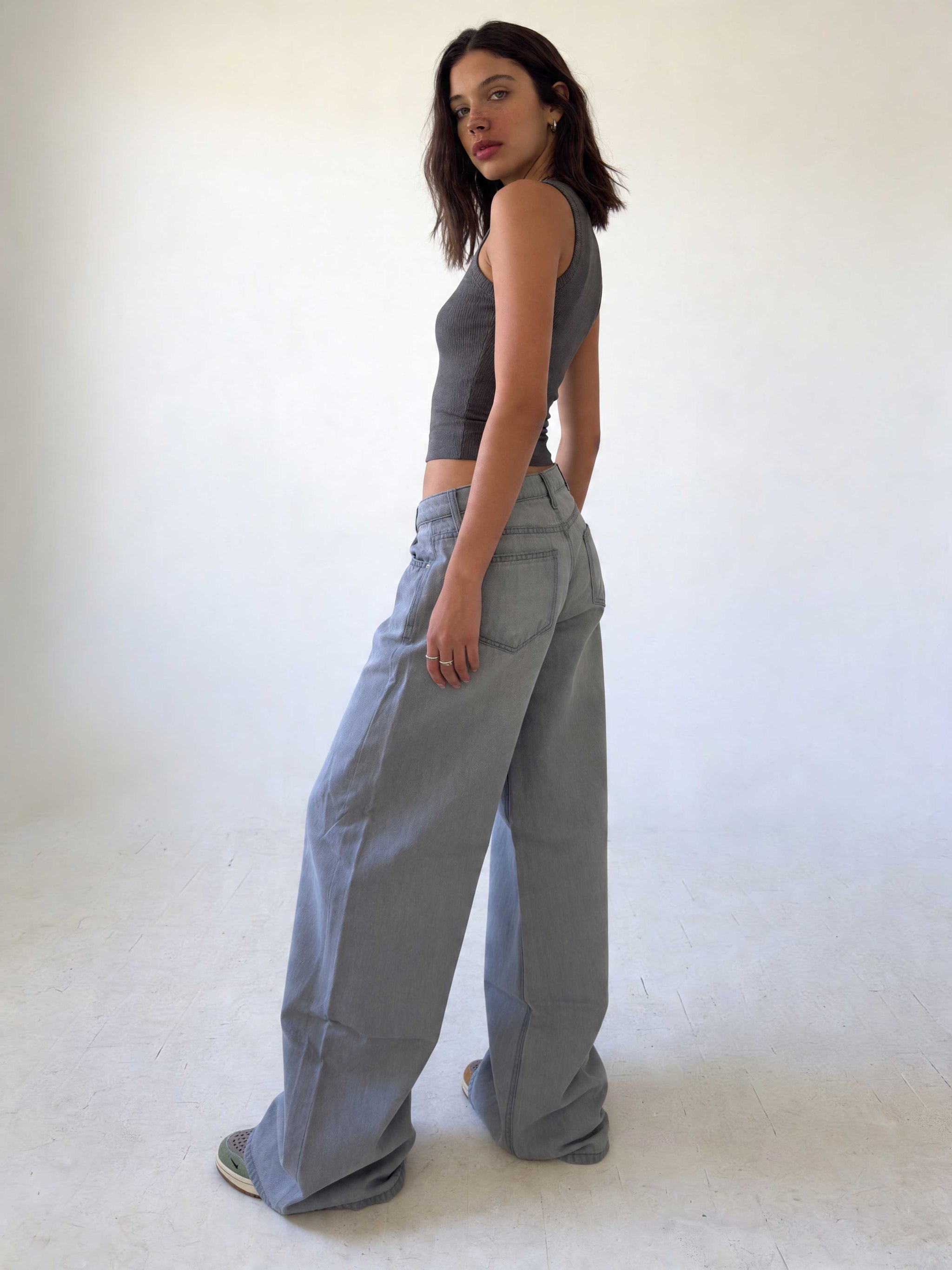 Baggy – Low-Waist Pale Grey Wash Jeans Baggy CIZARO - Cizaro Jeans