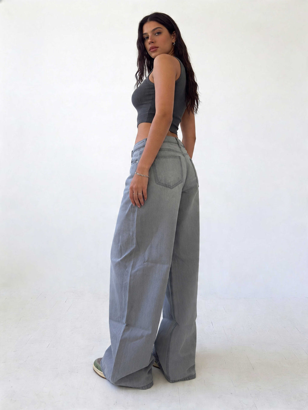 Baggy – Low-Waist Pale Grey Wash Jeans Baggy CIZARO - Cizaro Jeans