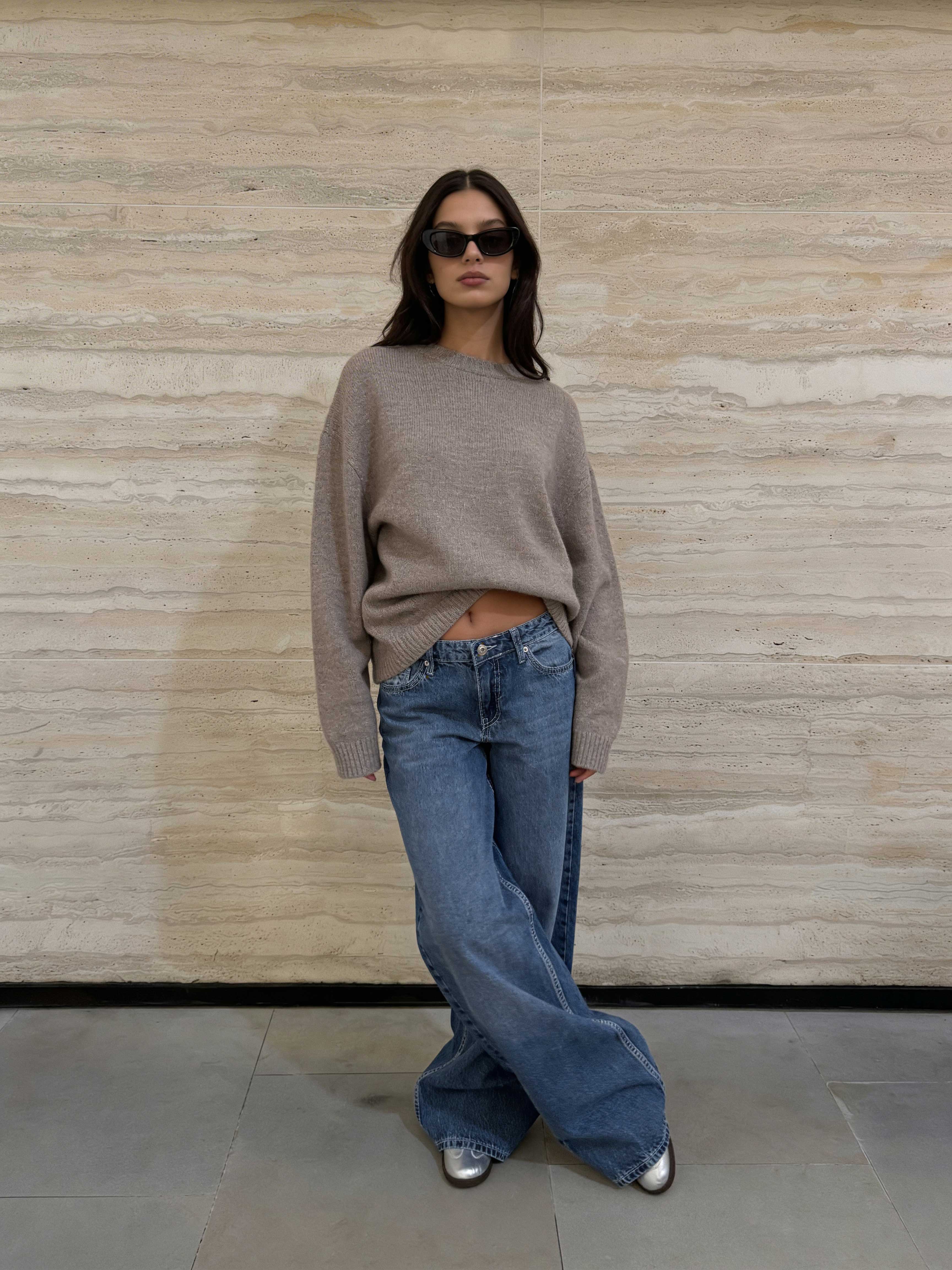 Baggy – Low-Waist Marine Blue Jeans Baggy CIZARO - Cizaro Jeans