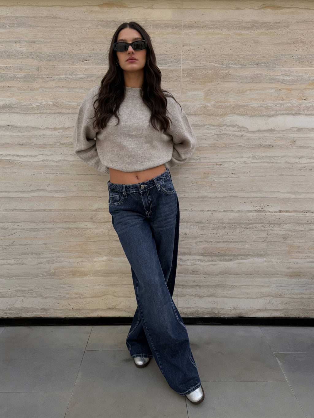 Baggy – Low-Waist Deep Ocean Blue Jeans Baggy CIZARO - Cizaro Jeans