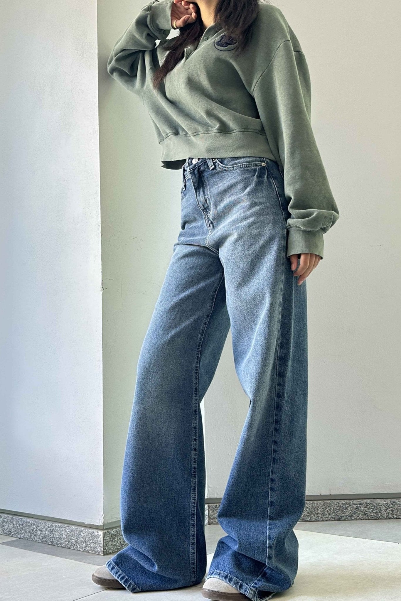 Baggy - Medium Blue Wash Jeans. Baggy CIZARO - Cizaro Jeans