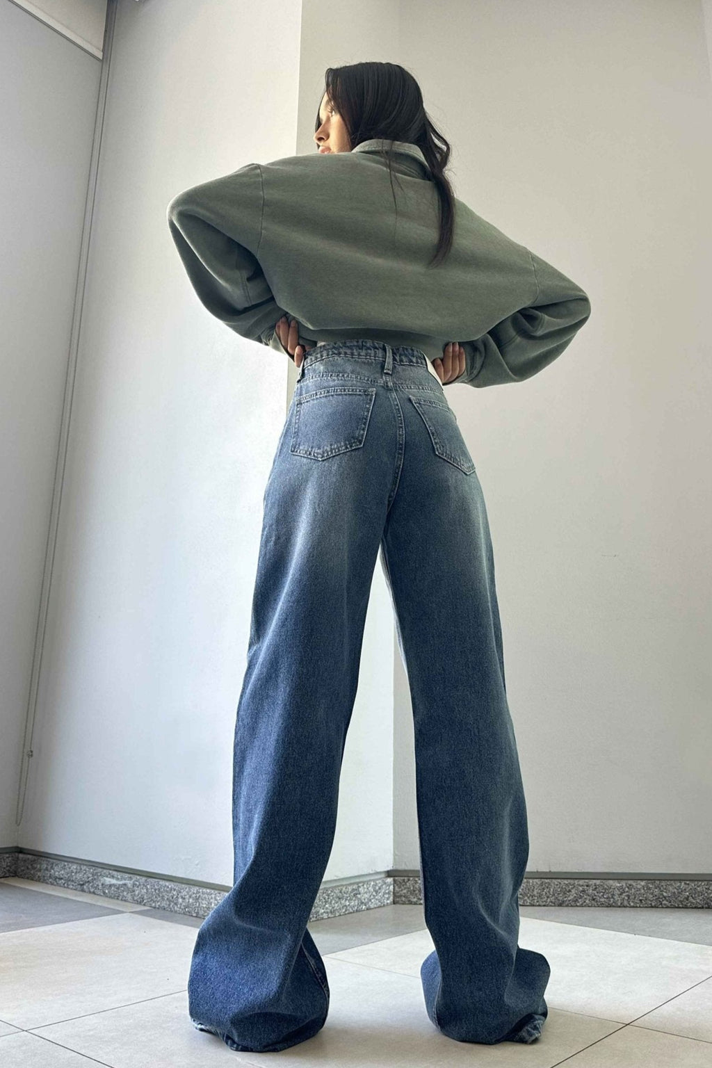 Baggy - Medium Blue Wash Jeans. Baggy CIZARO - Cizaro Jeans