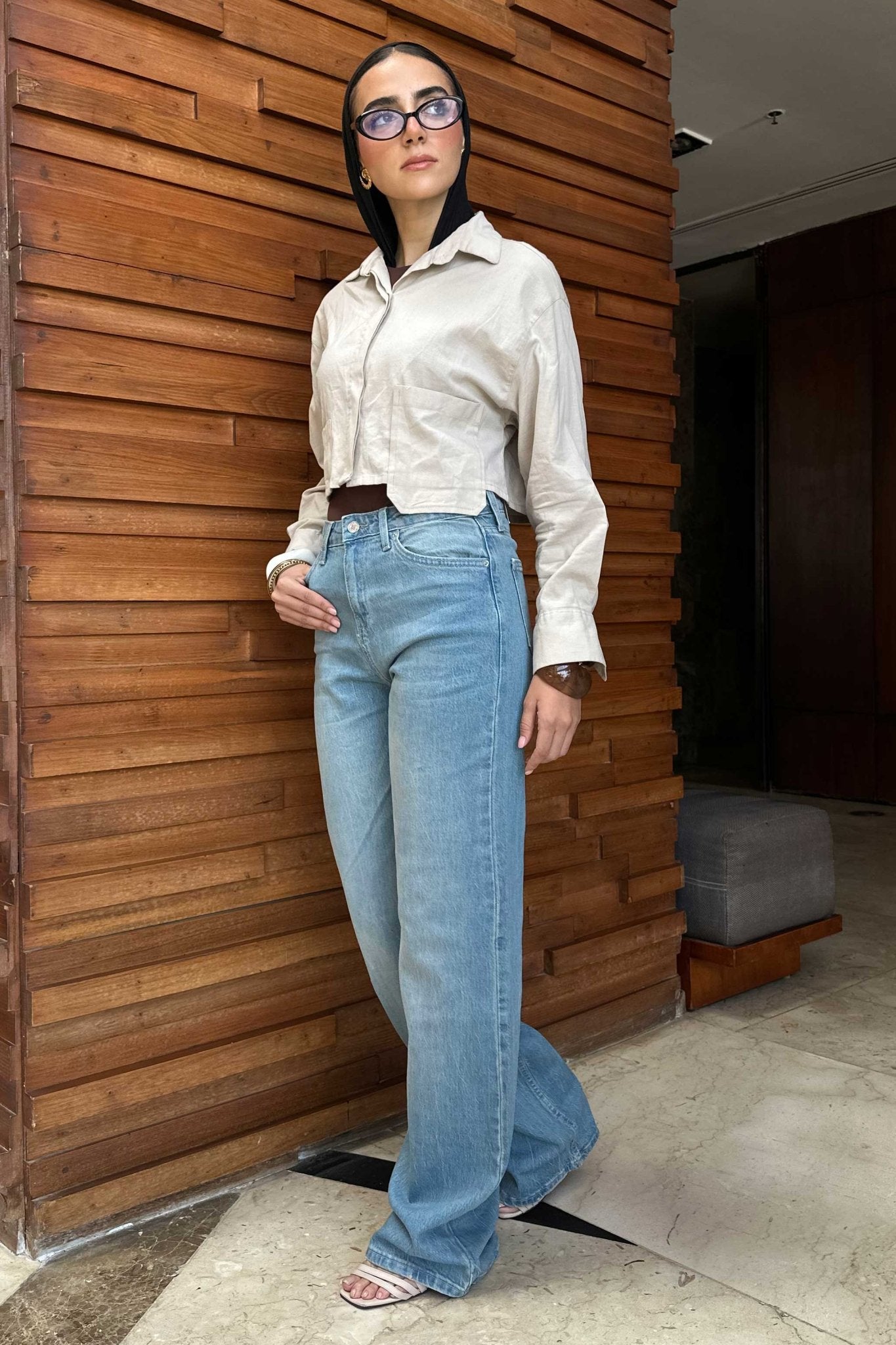 Ultra Comfort Baggy - High-Waist Light Med Vintage Blue Jeans Baggy CIZARO - Cizaro Jeans