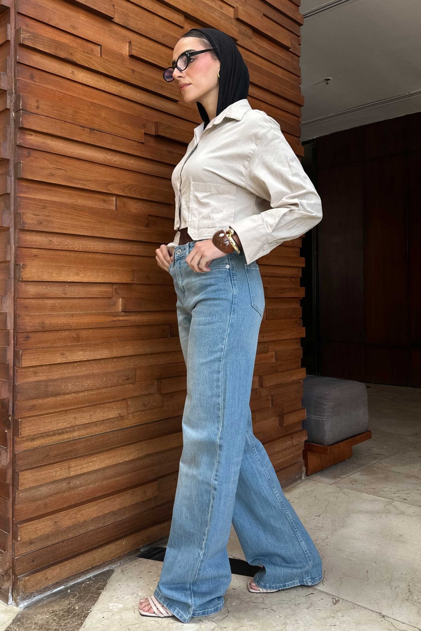 Ultra Comfort Baggy - High-Waist Light Med Vintage Blue Jeans Baggy CIZARO - Cizaro Jeans