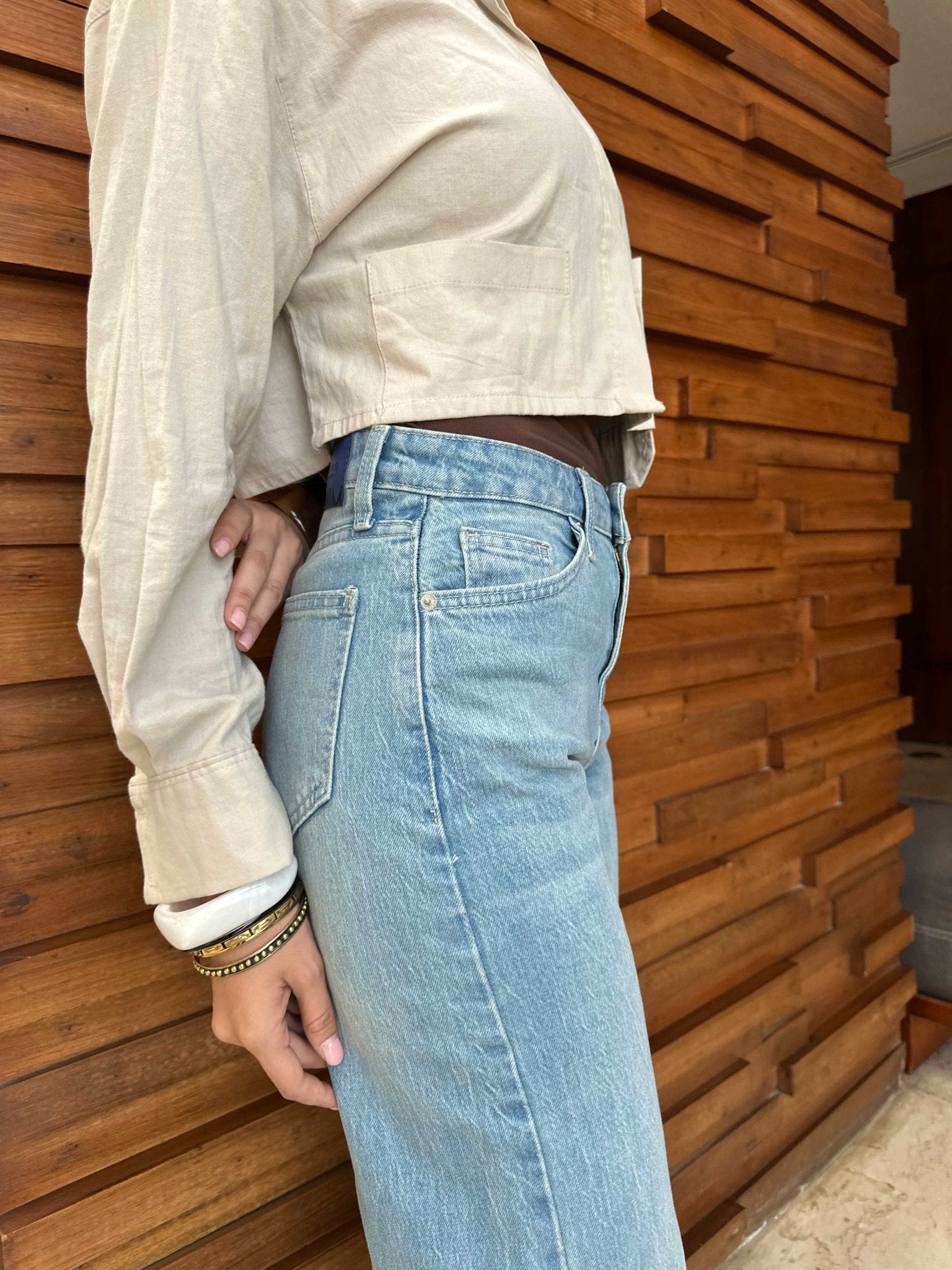 Ultra Comfort Baggy - High-Waist Light Med Vintage Blue Jeans Baggy CIZARO - Cizaro Jeans