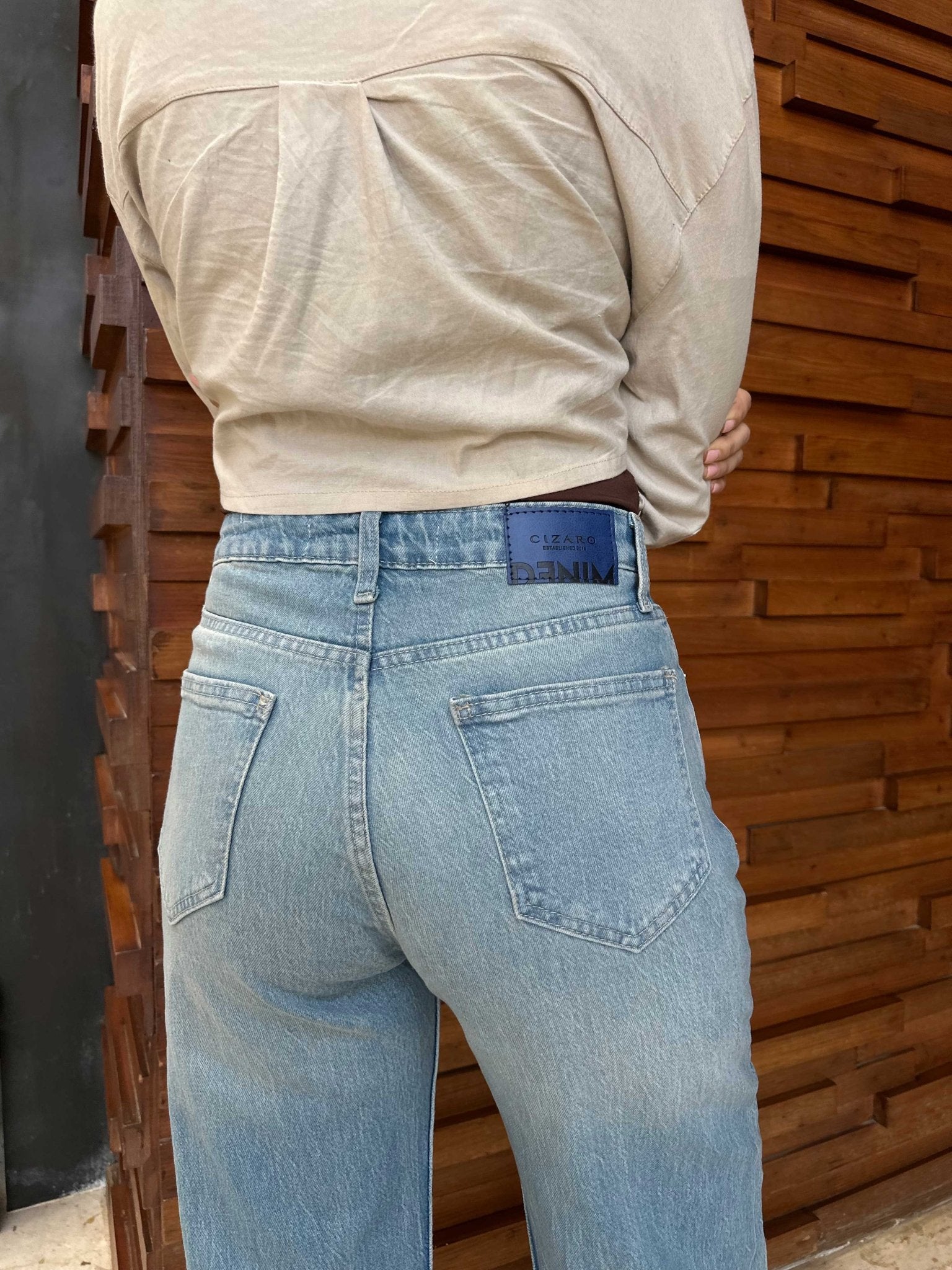Ultra Comfort Baggy - High-Waist Light Med Vintage Blue Jeans Baggy CIZARO - Cizaro Jeans