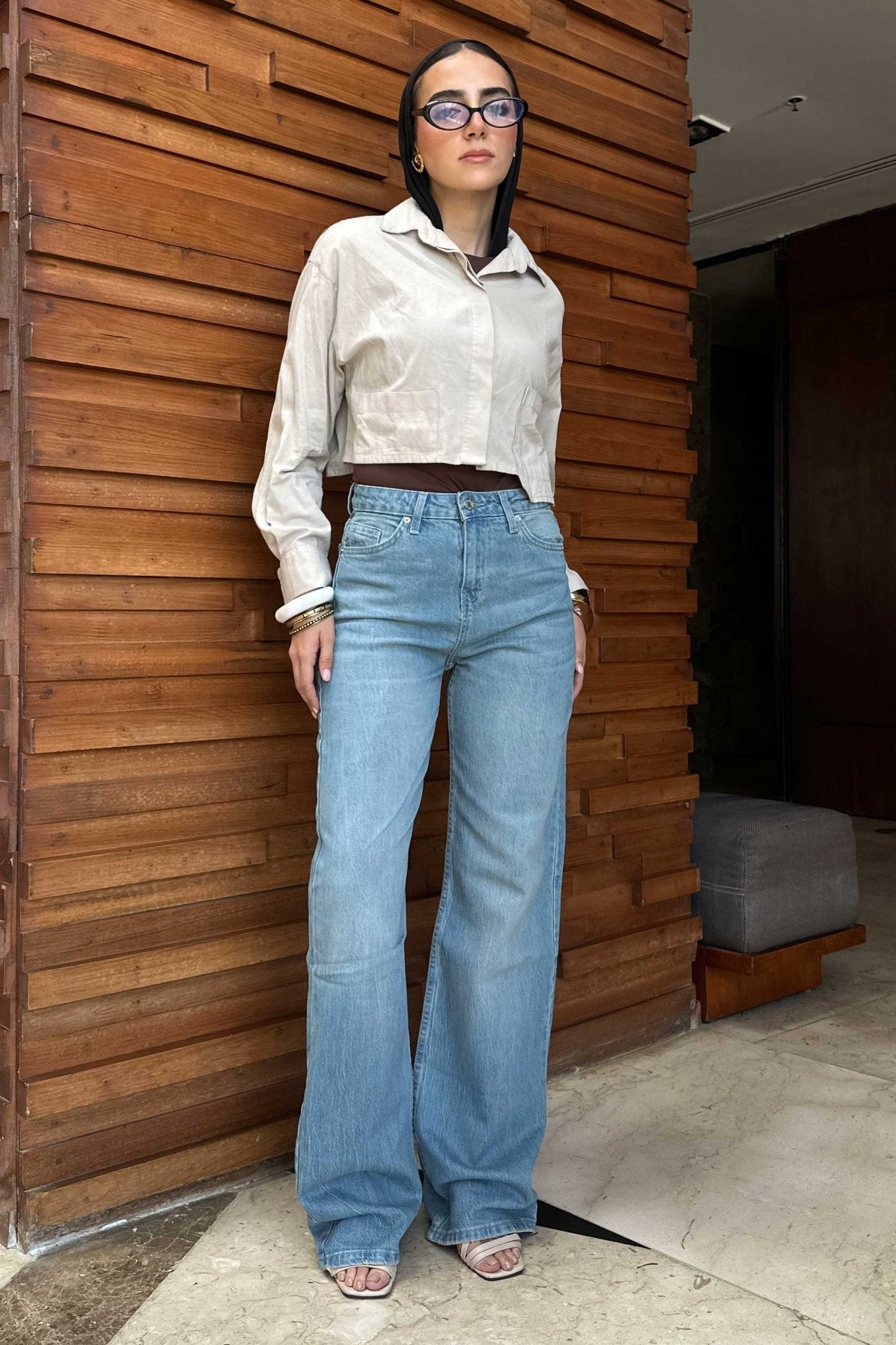Ultra Comfort Baggy - High-Waist Light Med Vintage Blue Jeans Baggy CIZARO - Cizaro Jeans