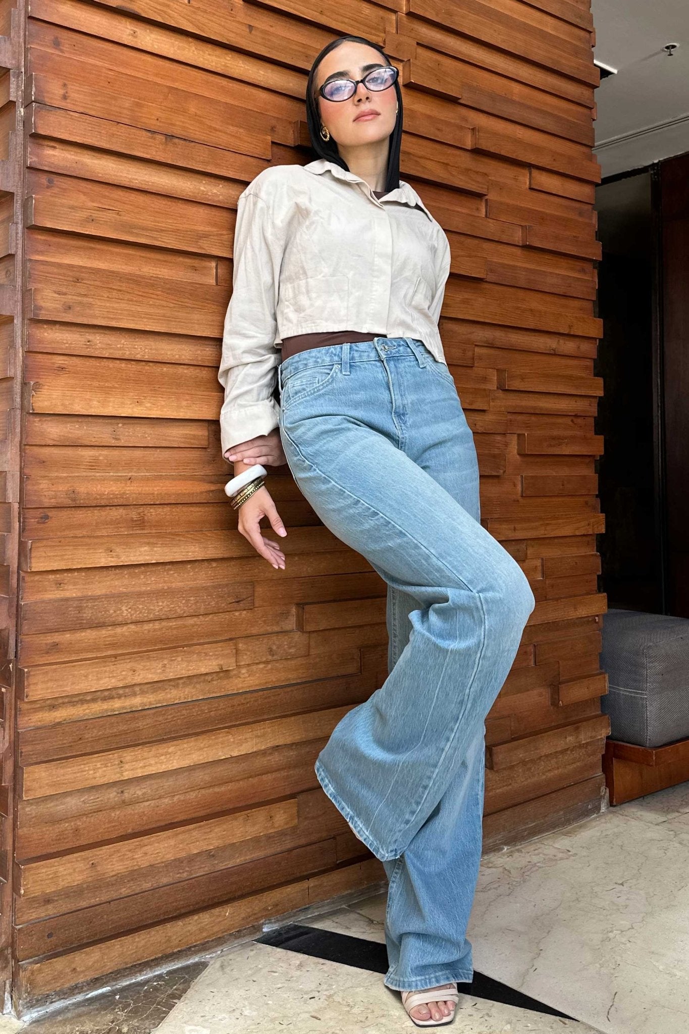 Ultra Comfort Baggy - High-Waist Light Med Vintage Blue Jeans Baggy CIZARO - Cizaro Jeans