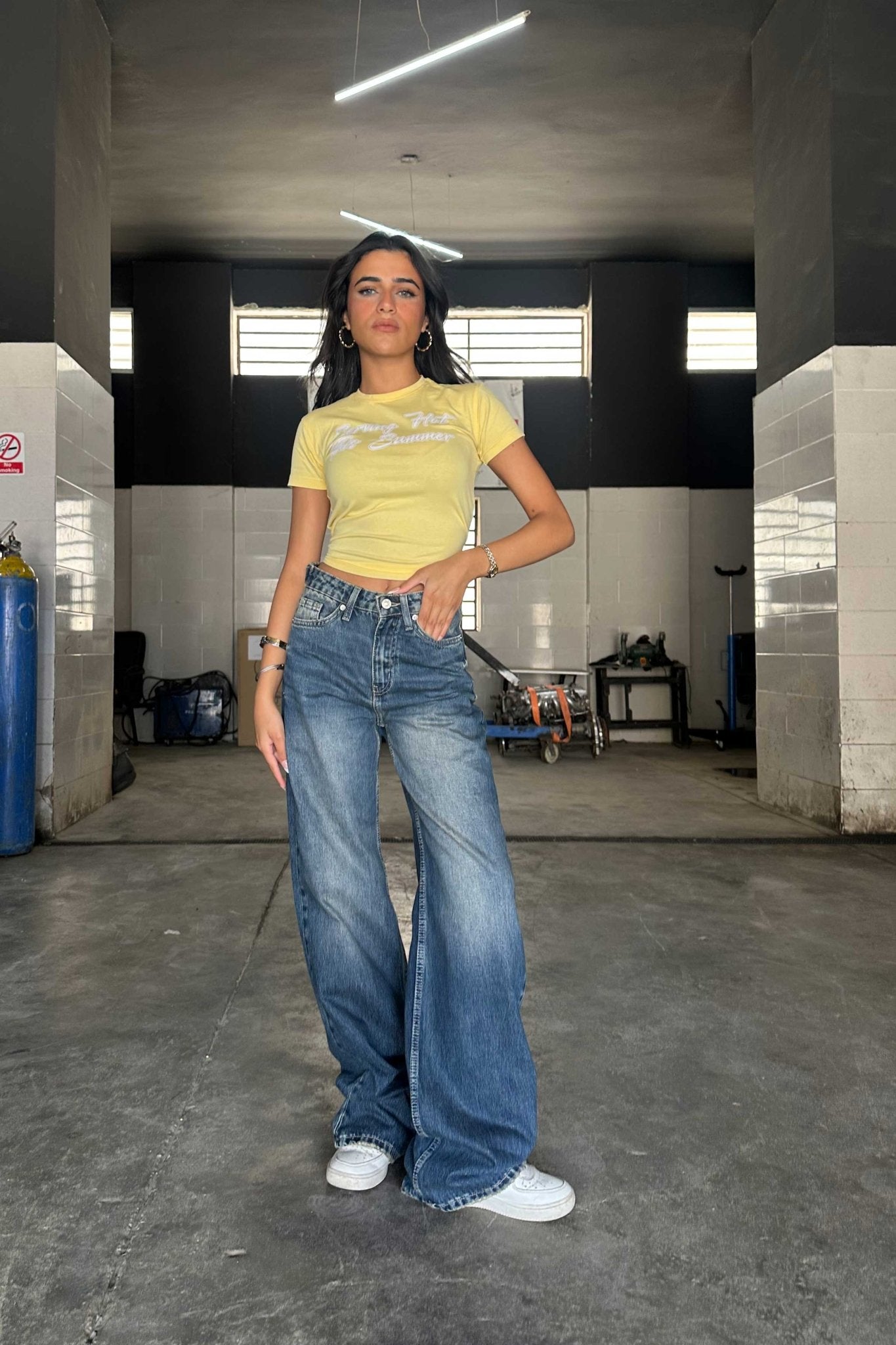 Flex Waist Baggy - High-Waist Vintage Blue Jeans Baggy CIZARO - Cizaro Jeans